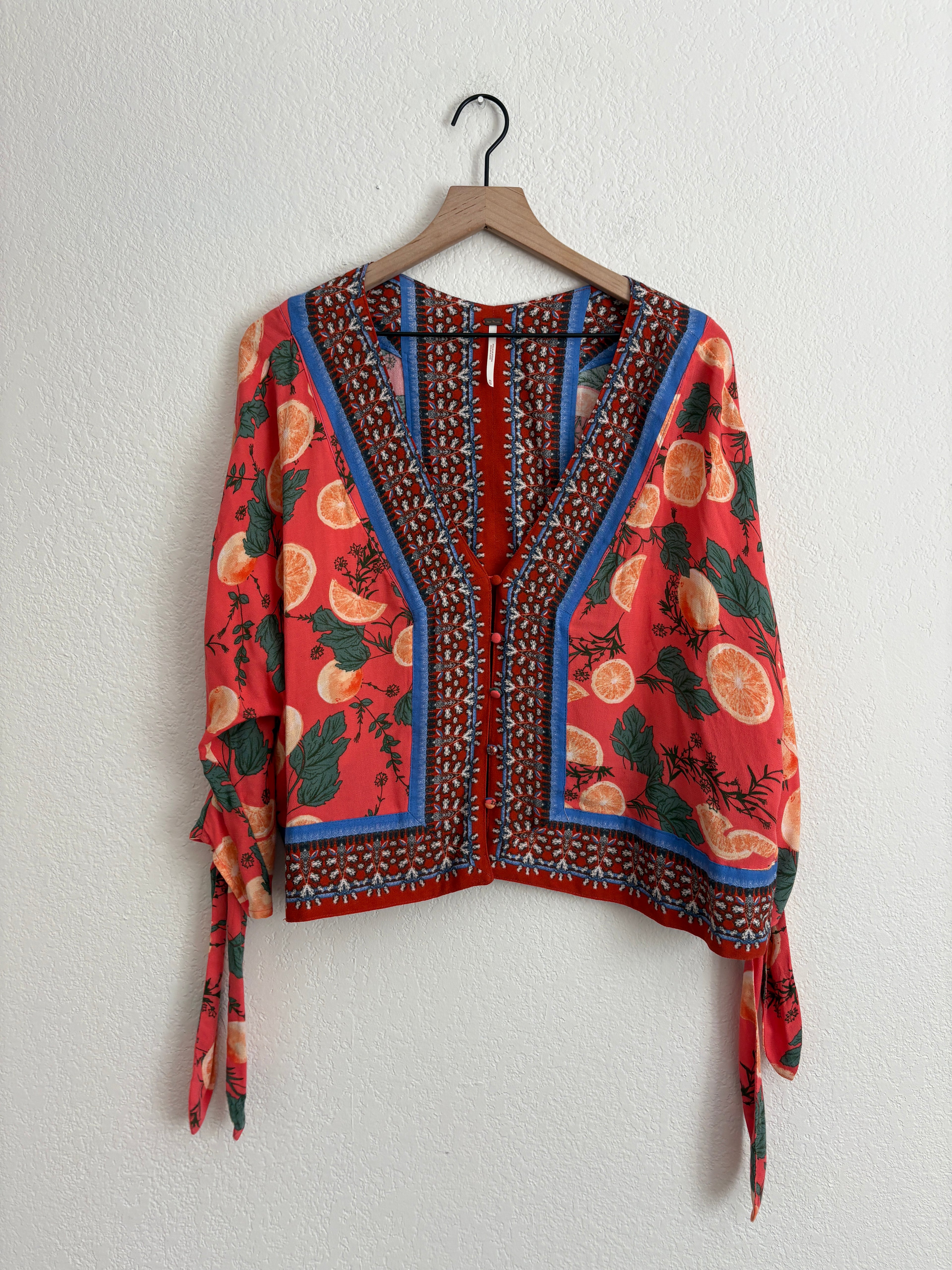 Free People Oranges Boho Top (XS)