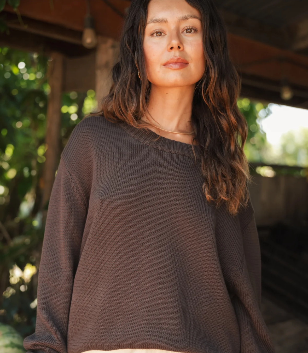 Carly Jean Los Angeles Chocolate Sweater (XL)