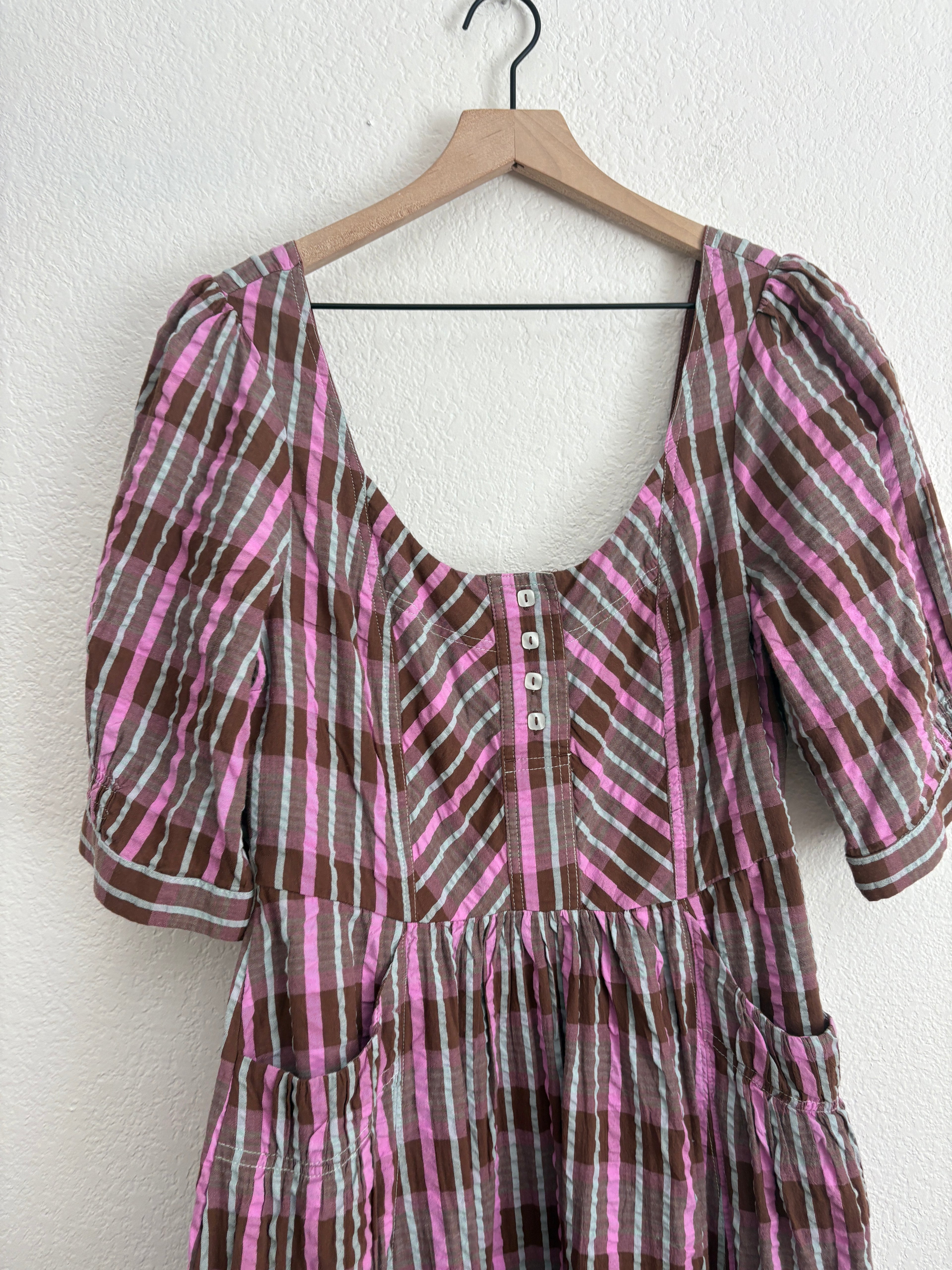 Free People Tulie Plaid Dress (S)