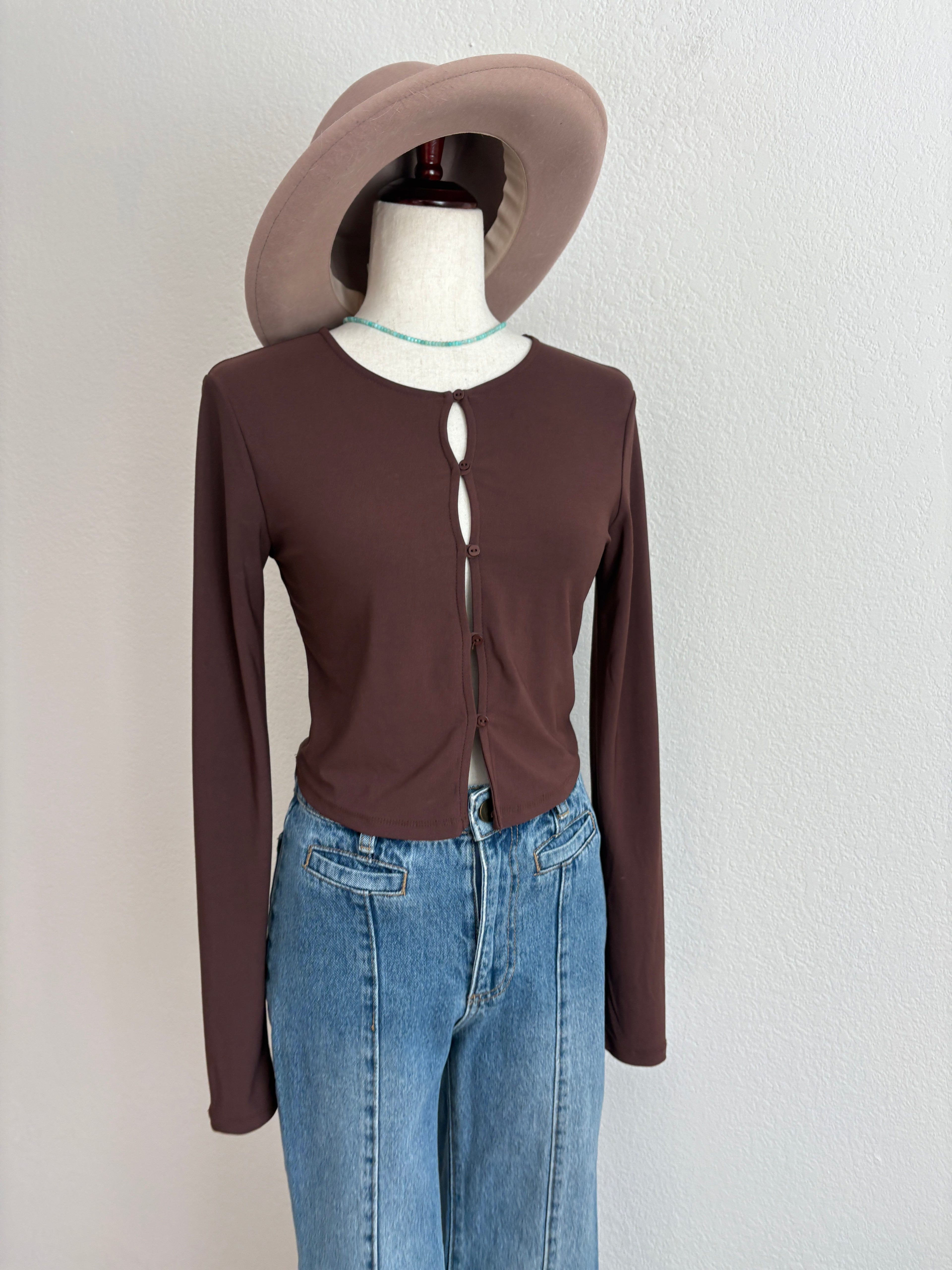 Bershka Chocolate Cardigan (M)