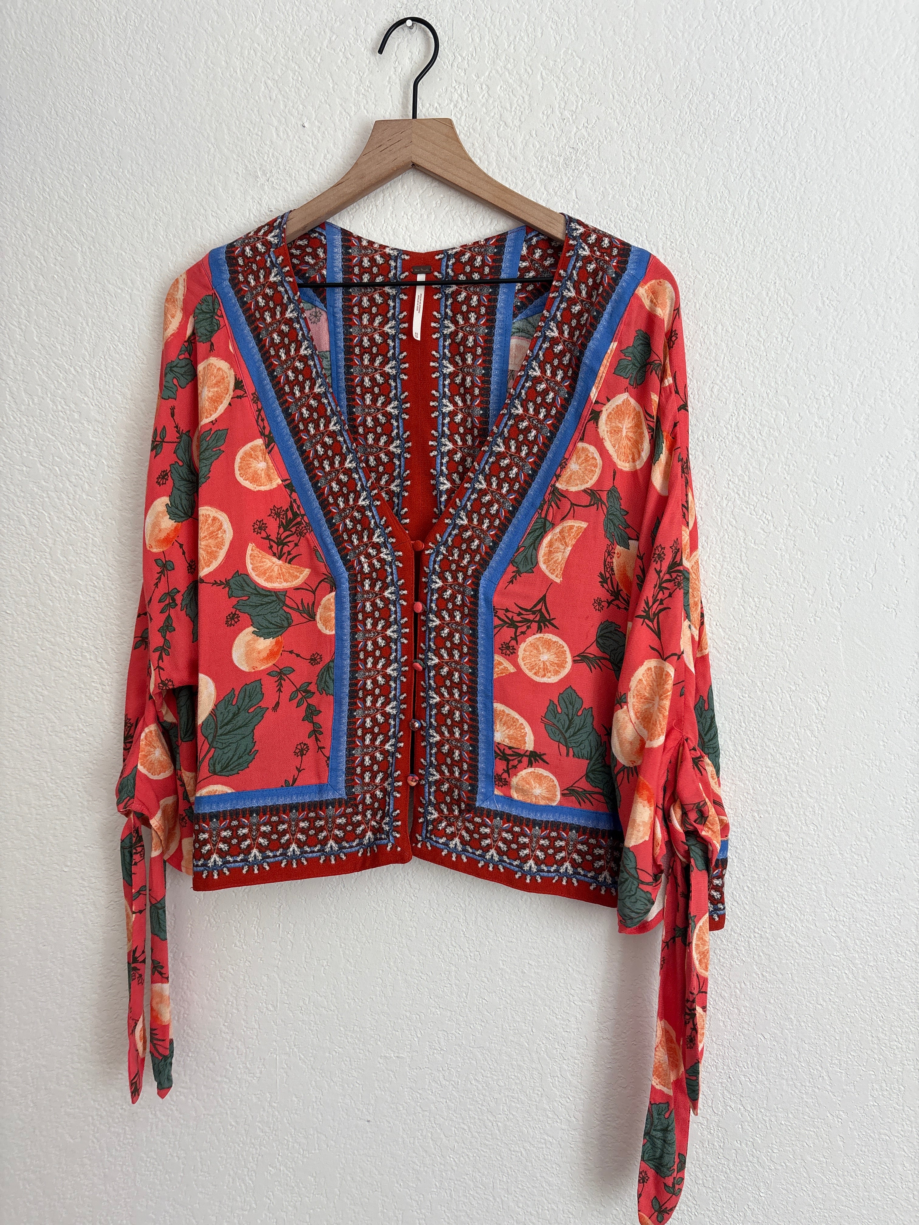 Free People Oranges Boho Top (XS)