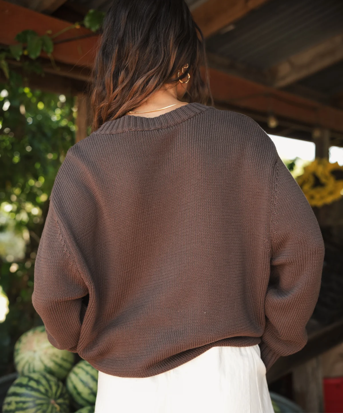 Carly Jean Los Angeles Chocolate Sweater (XL)