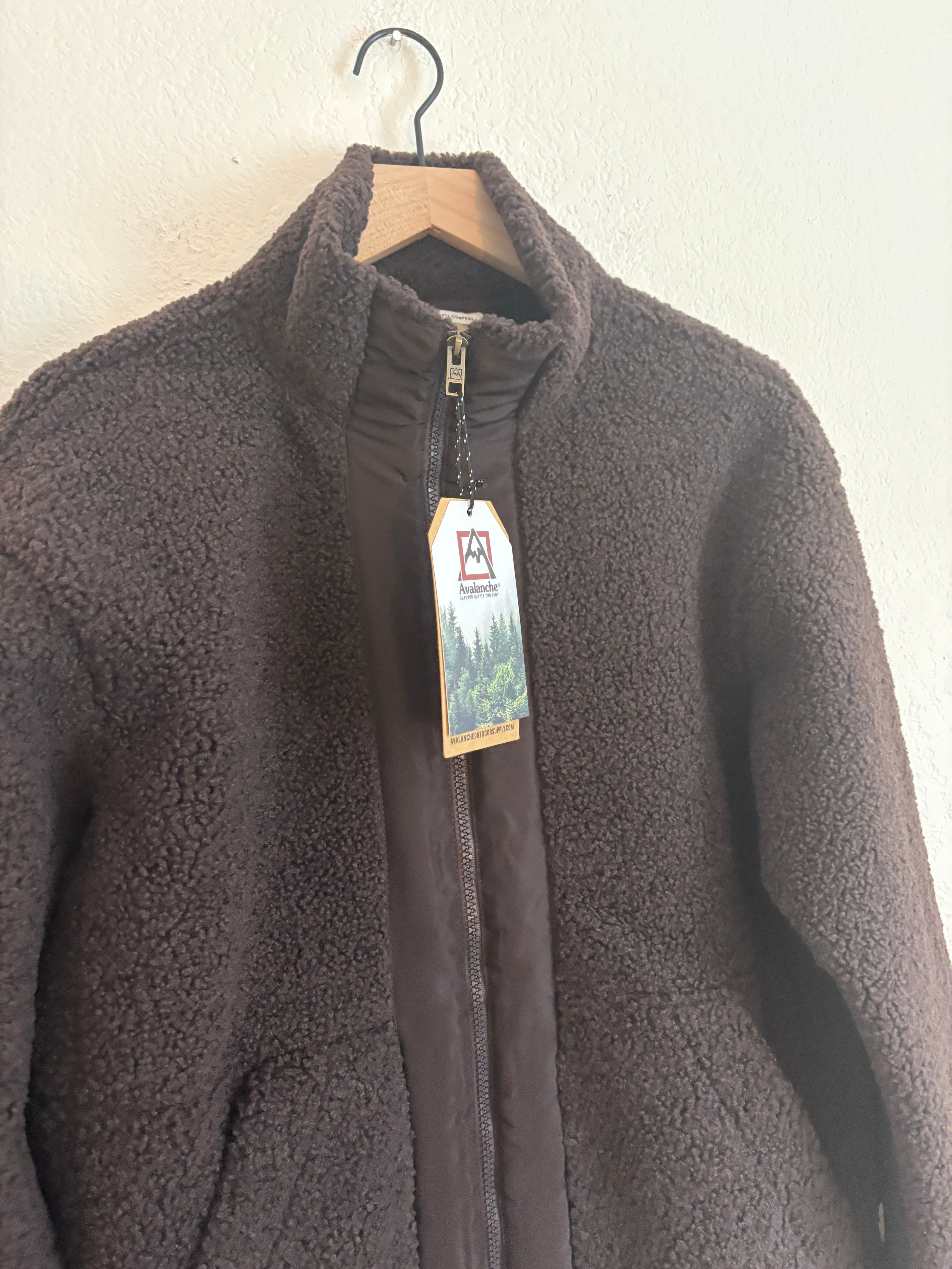Avalanche Chocolate Zip Up Teddy (L)