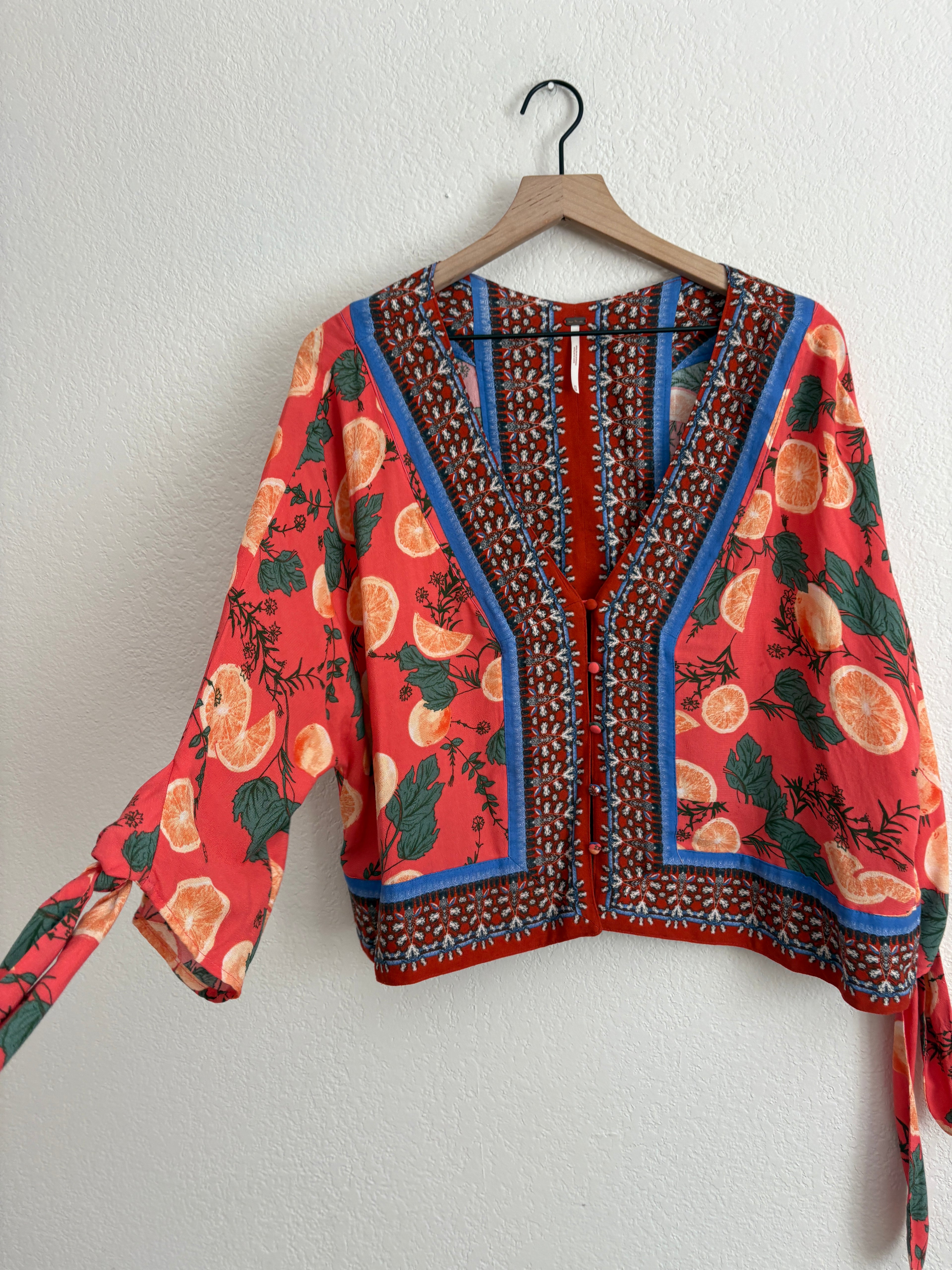 Free People Oranges Boho Top (XS)