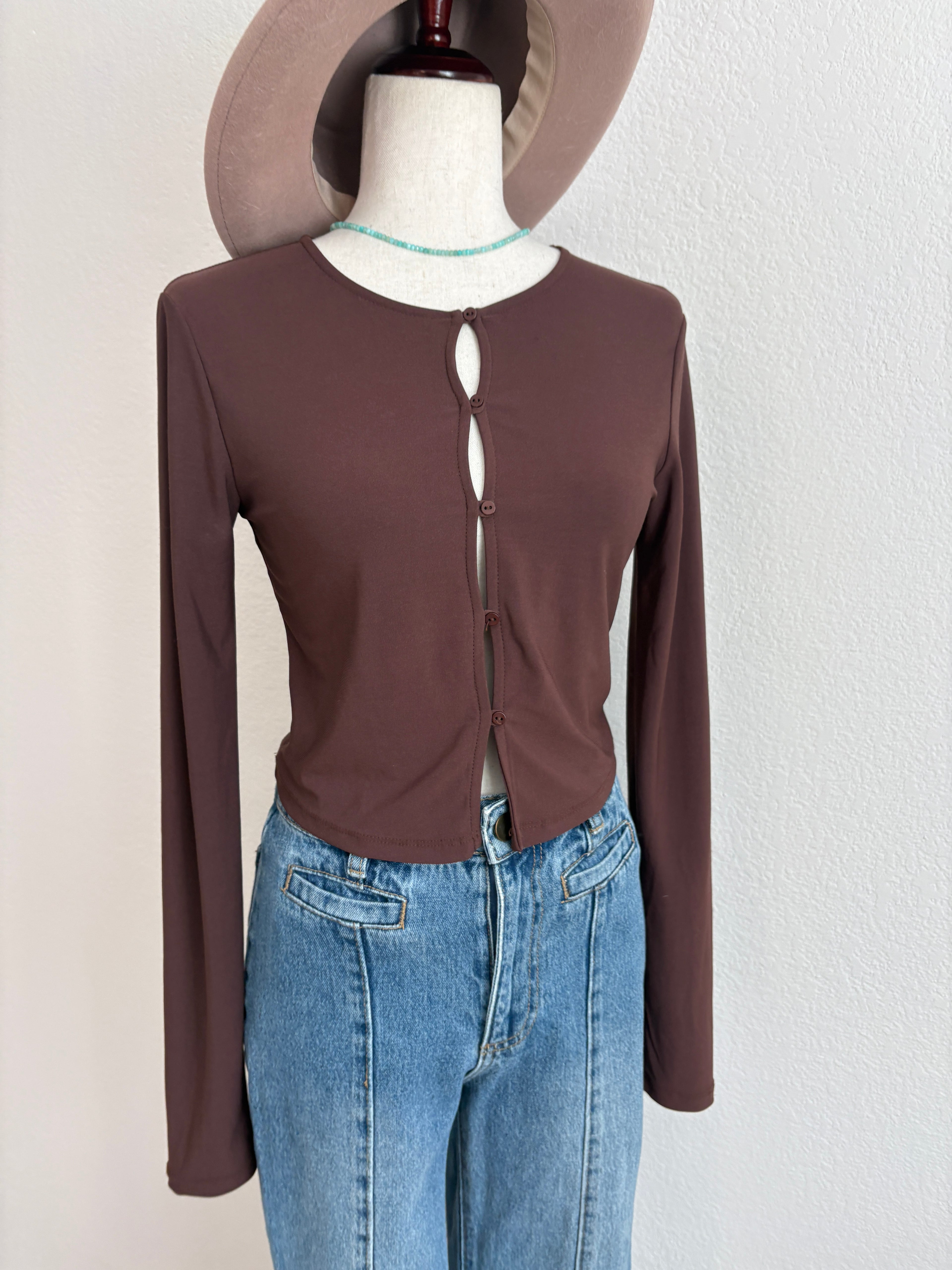 Bershka Chocolate Cardigan (M)