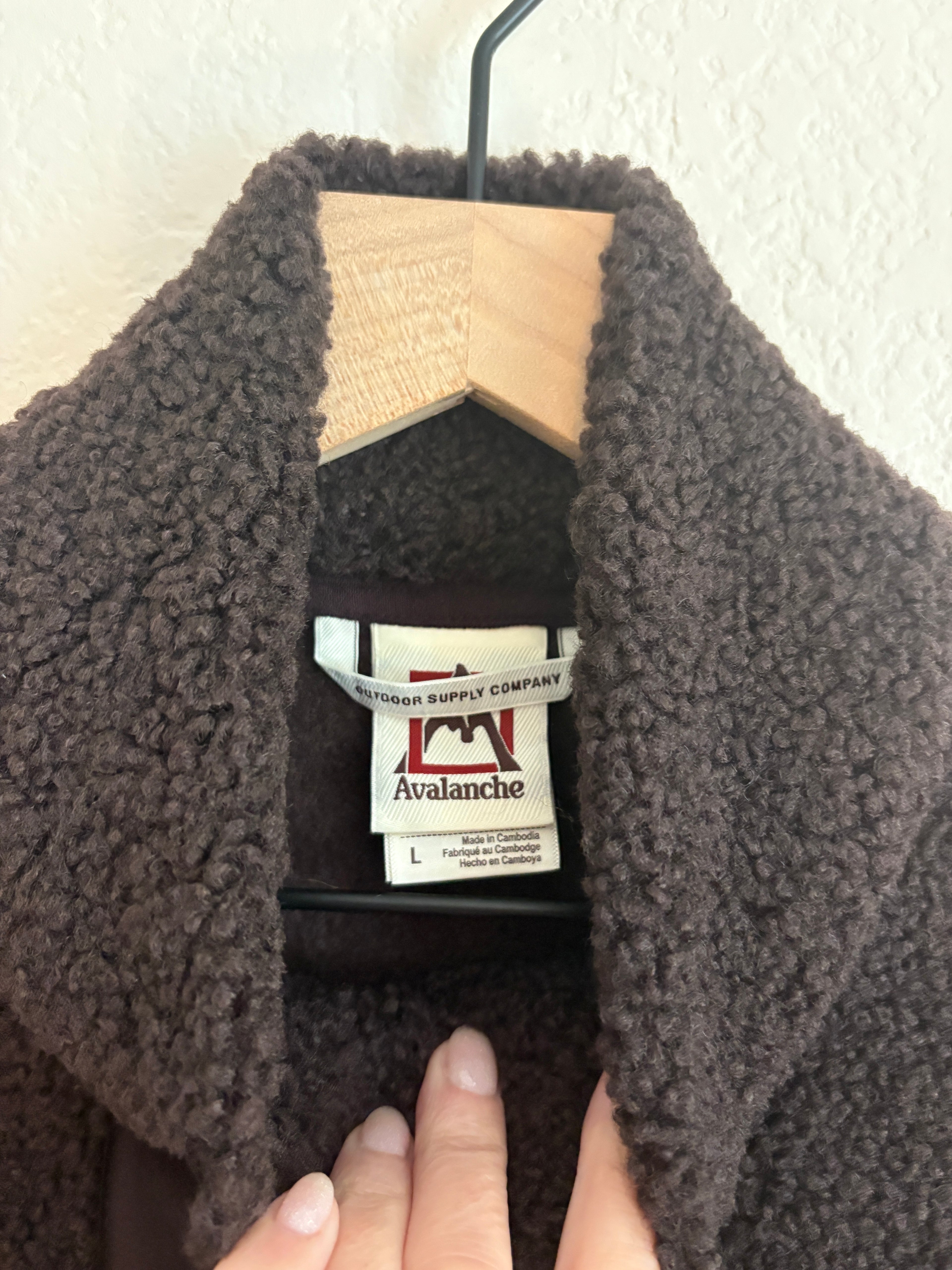 Avalanche Chocolate Zip Up Teddy (L)