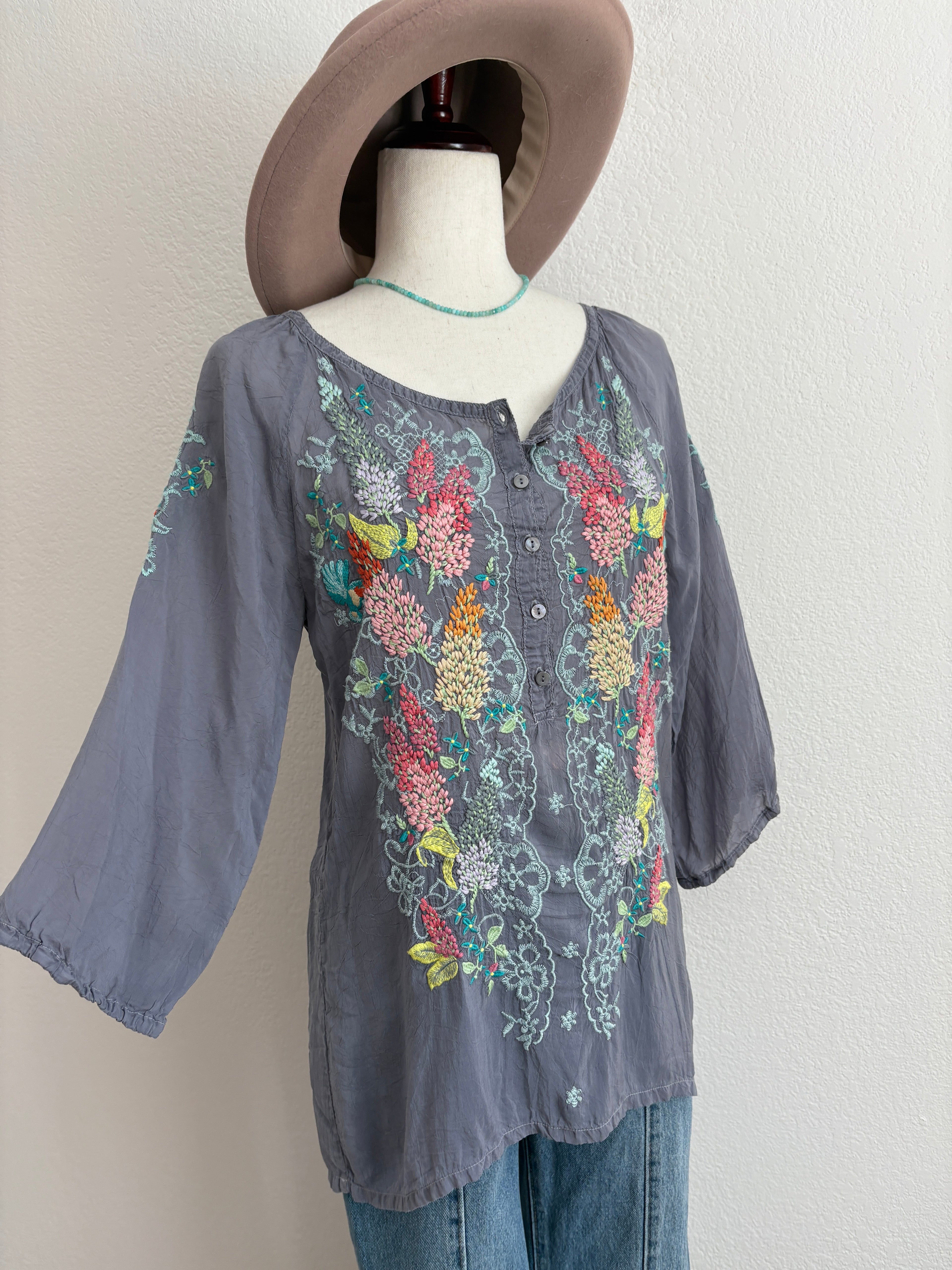 Johnny Was Embroidered Top (XS)