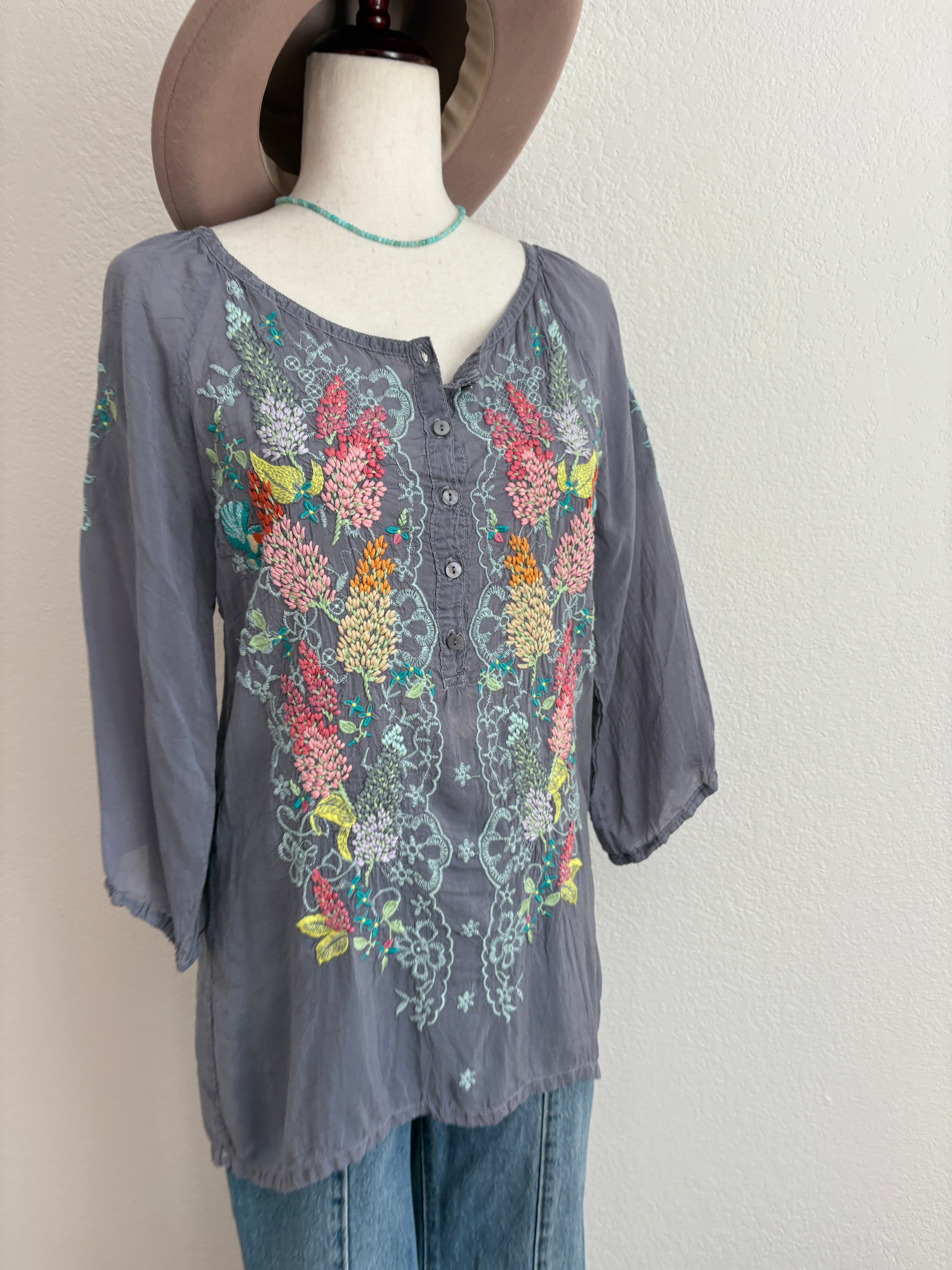 Johnny Was Embroidered Top (XS)