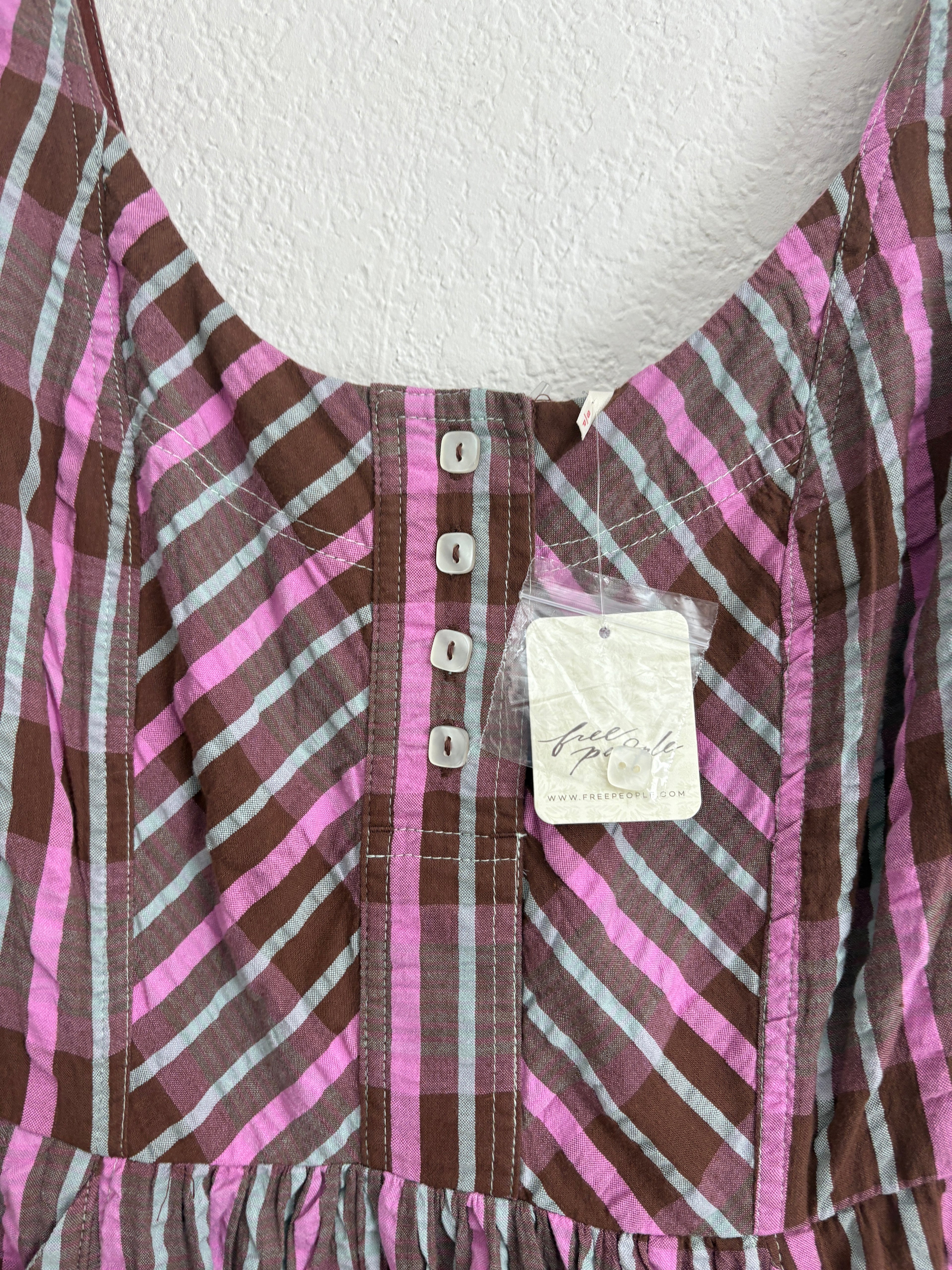 Free People Tulie Plaid Dress (S)