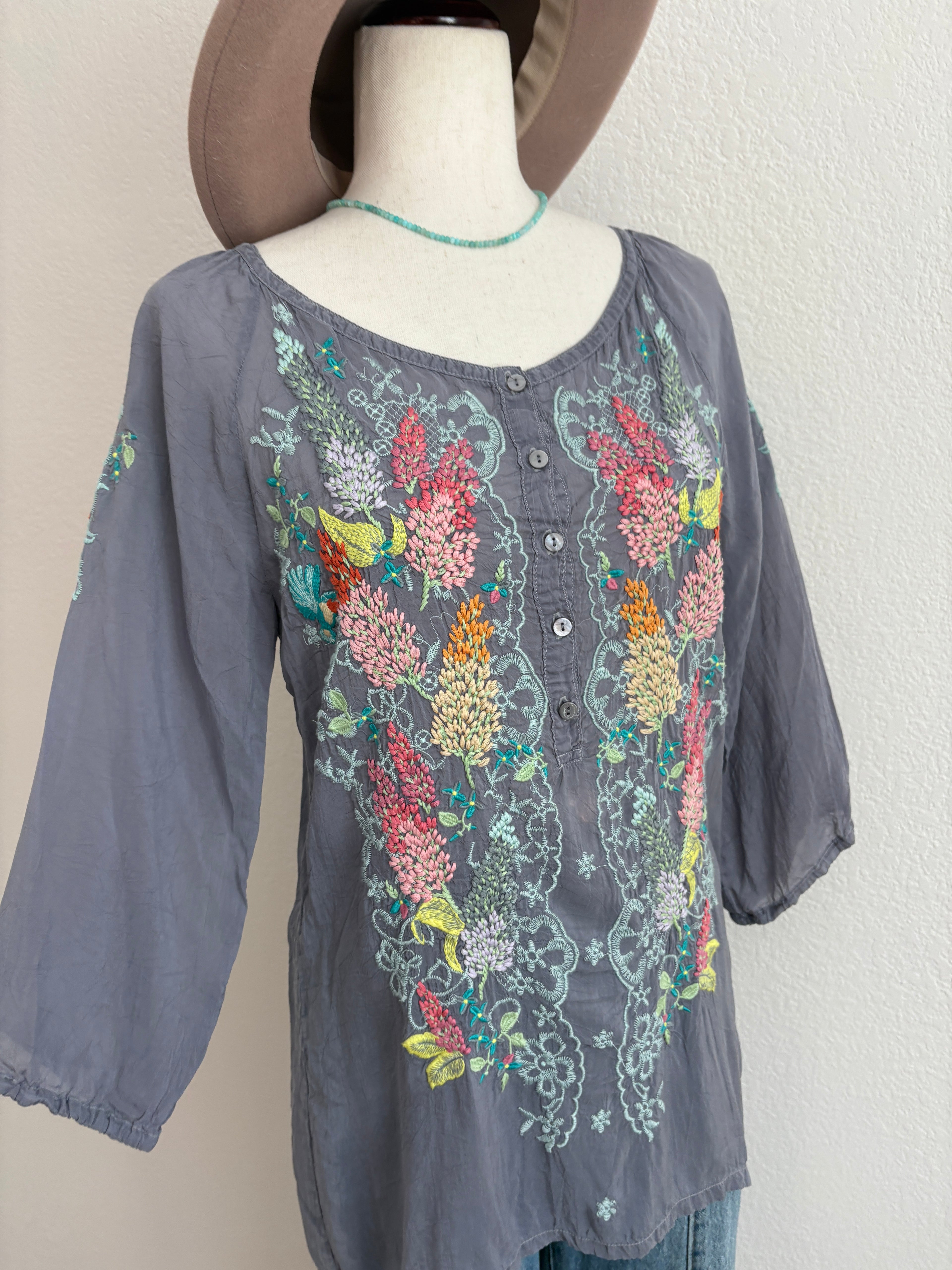 Johnny Was Embroidered Top (XS)