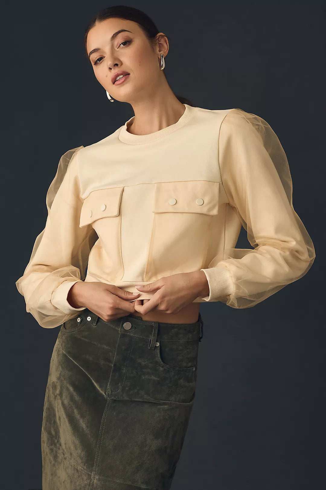 Anthropologie Utility Pocket Pullover (M)