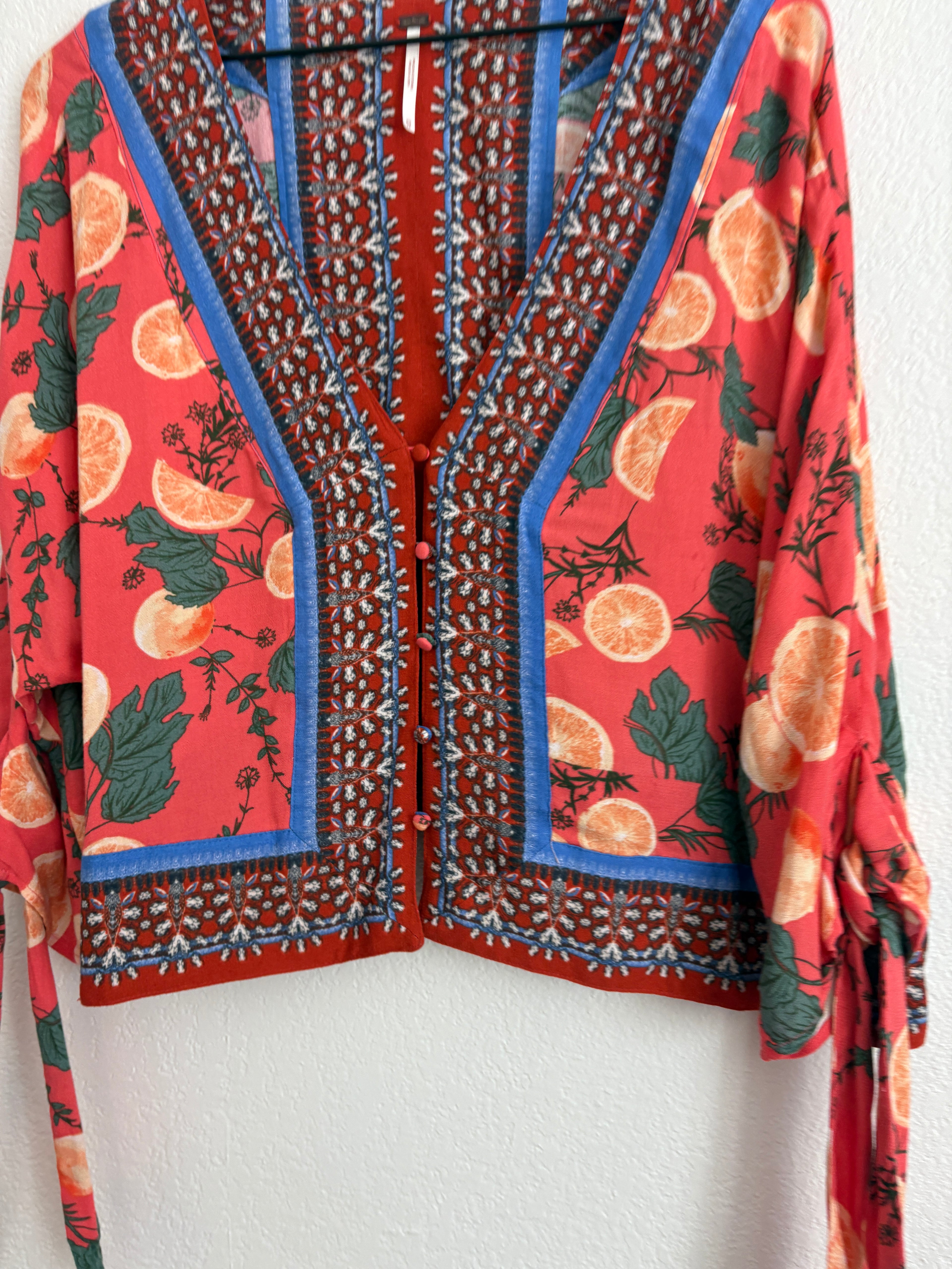 Free People Oranges Boho Top (XS)