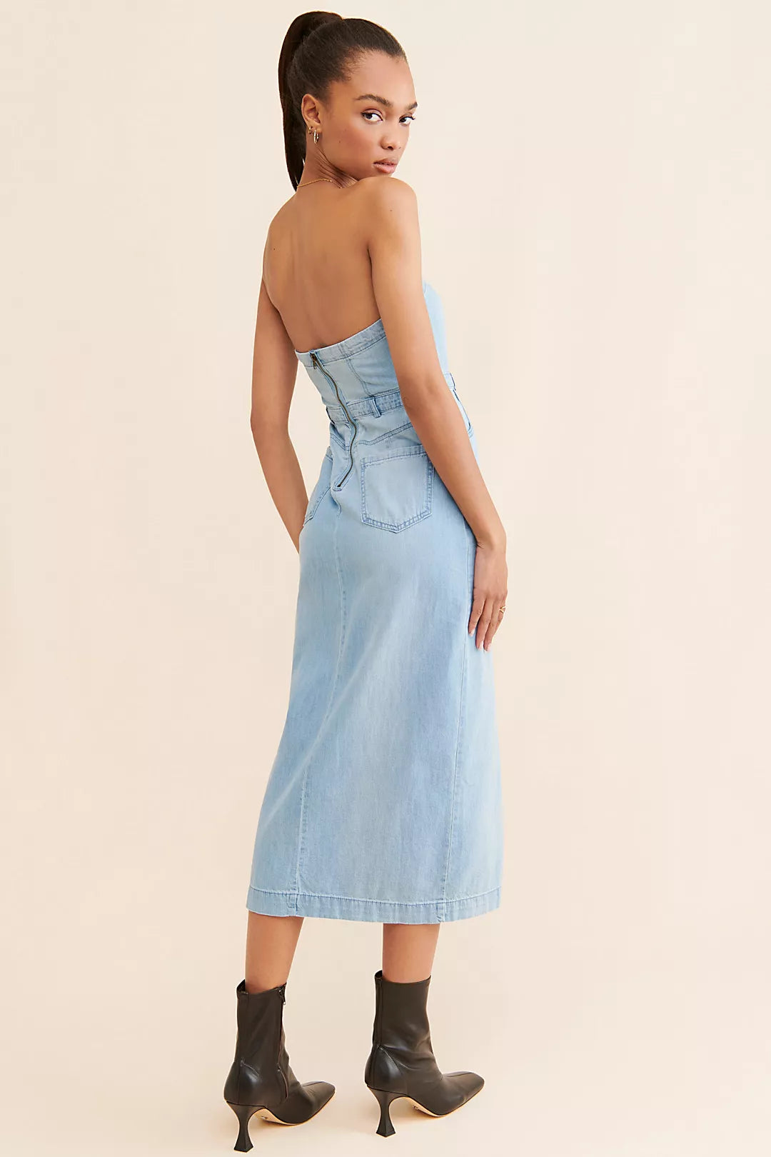 Free People Denim Tube Dress (6)