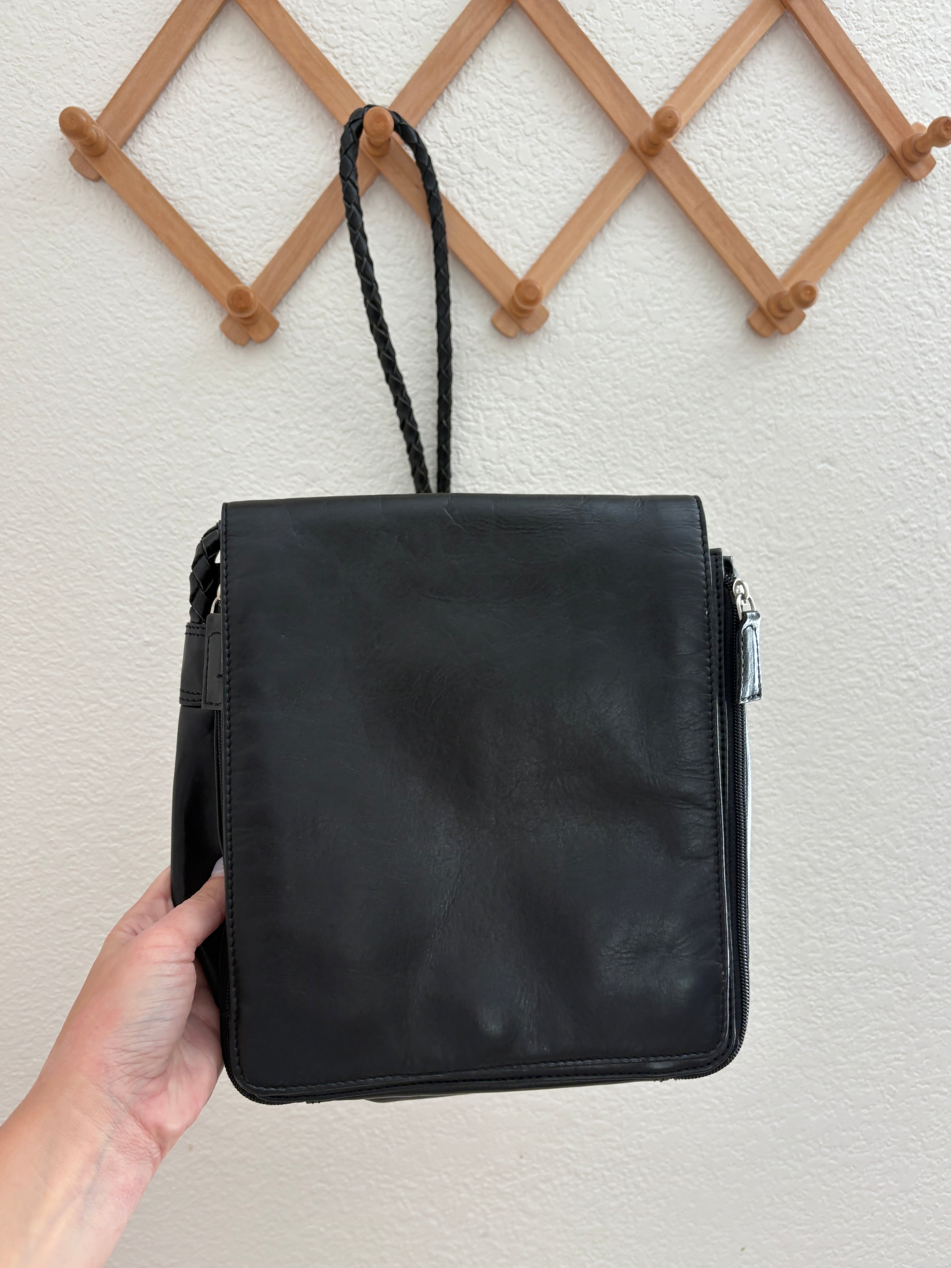 Vintage Black Leather Purse