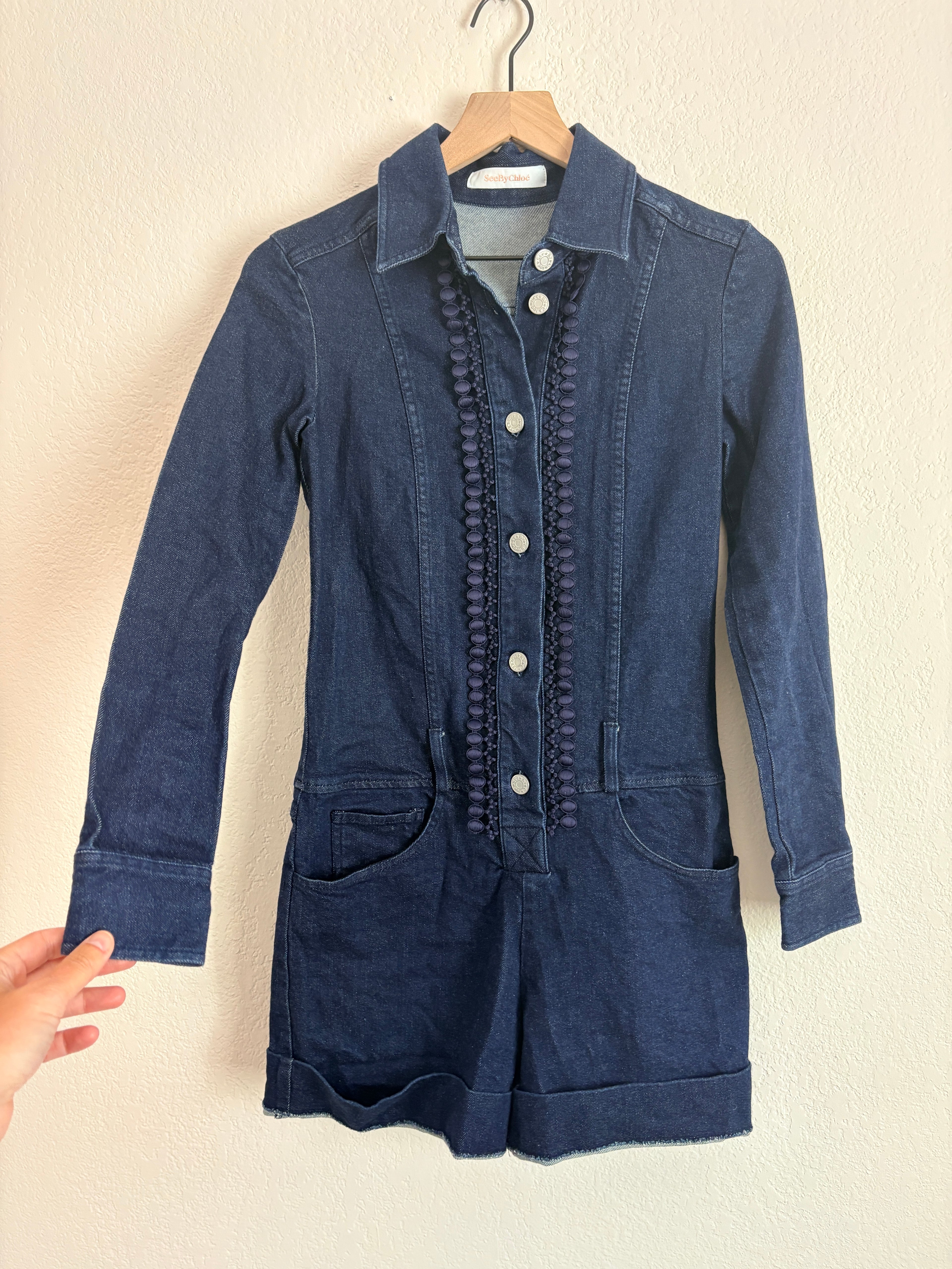 See by Chloe Denim Romper (6)