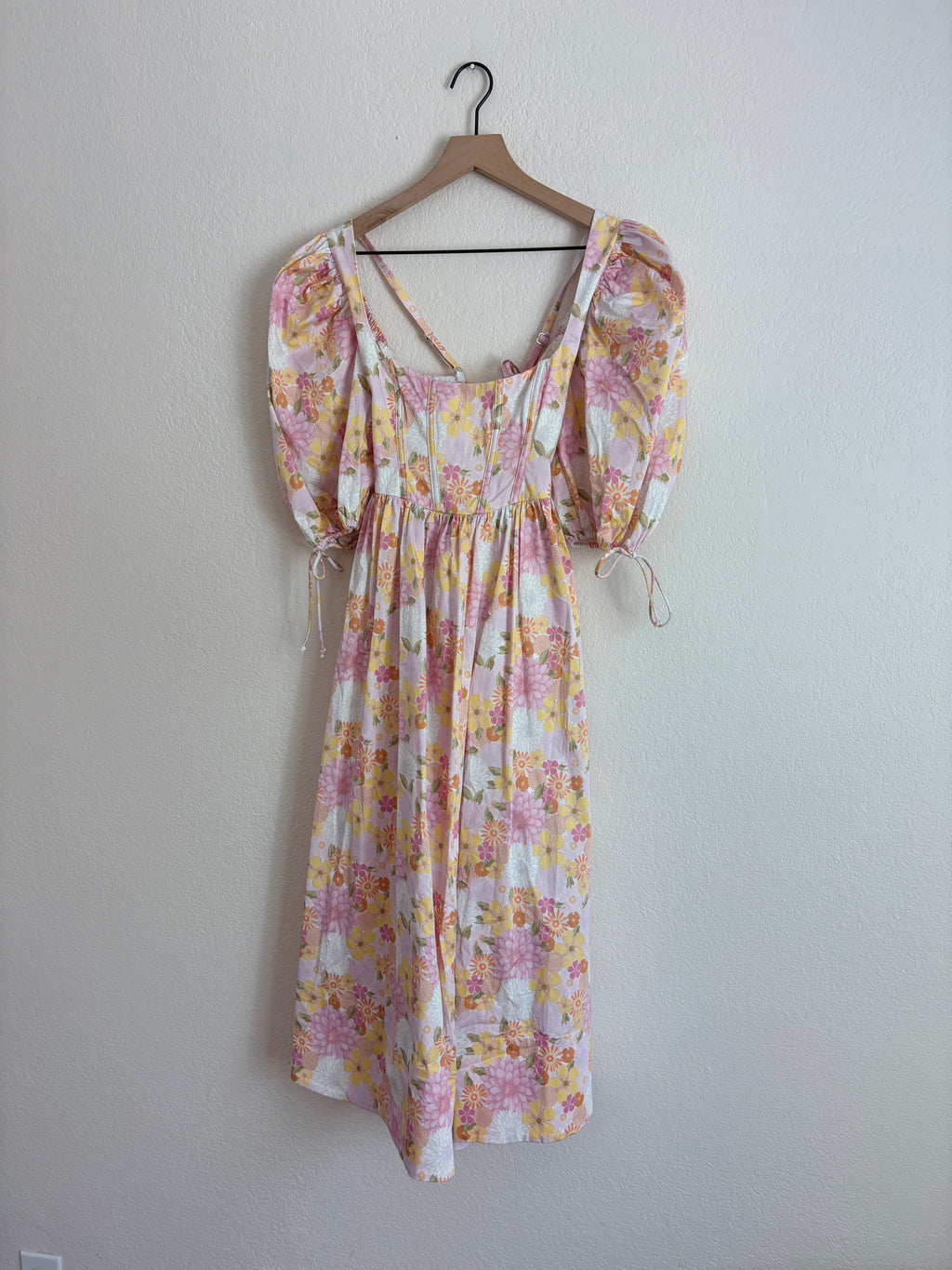 For Love and Lemons Carrie Puff Sleeve Floral Dress (S)