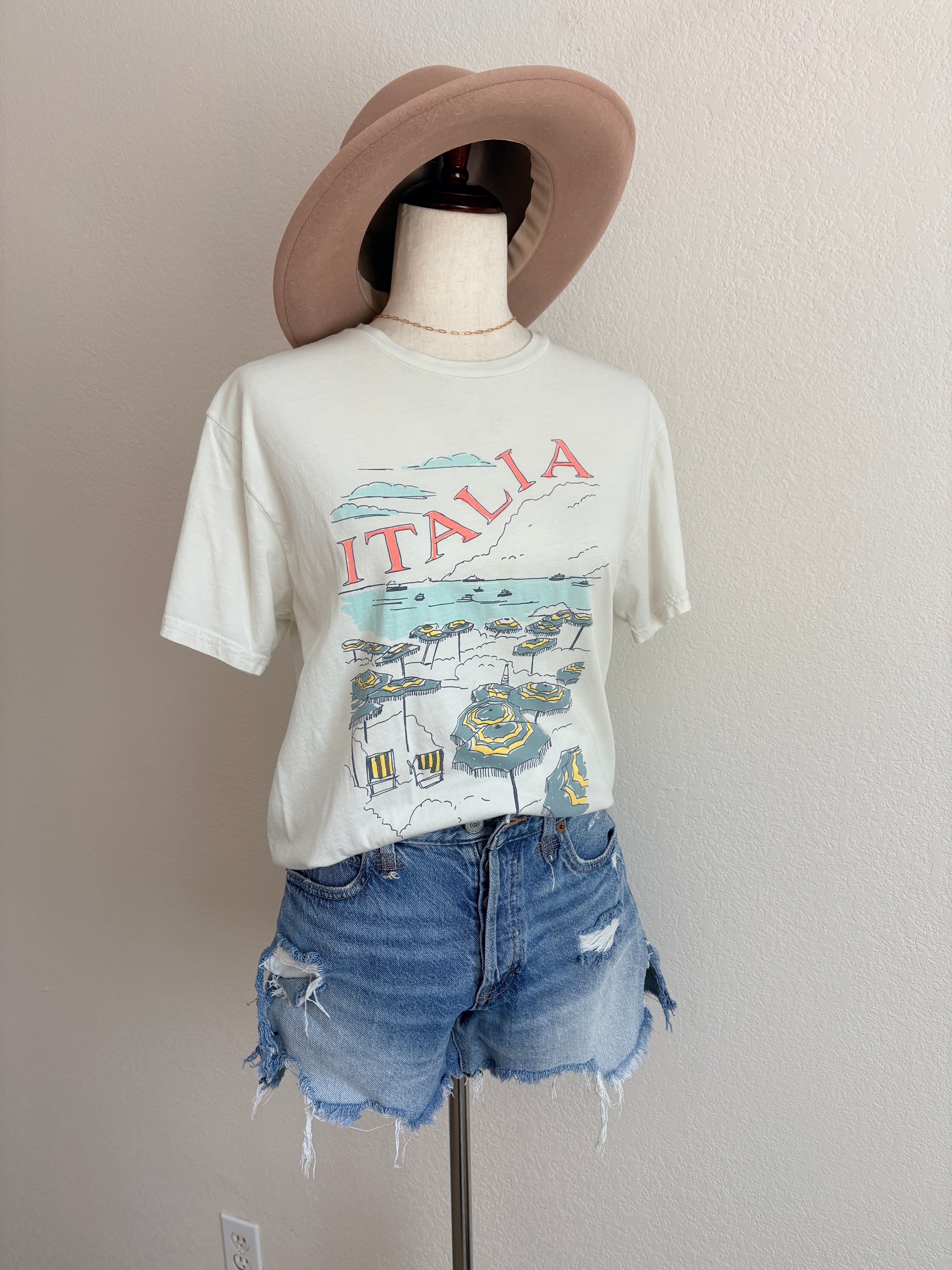 Anthropolgie Retro Brand Italia Graphic Tee (M)