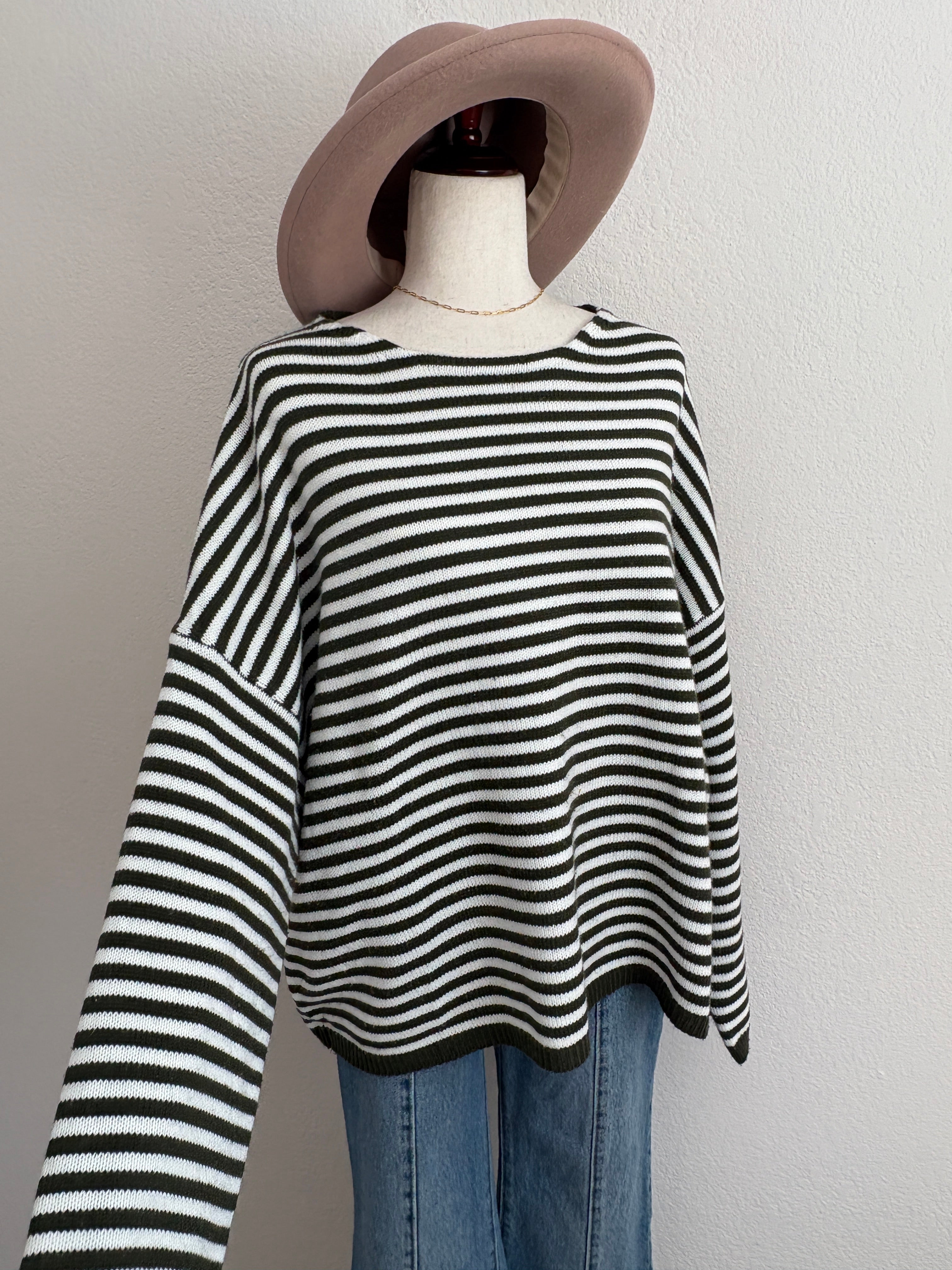 Carly Jean Los Angeles Striped Sweater (L)