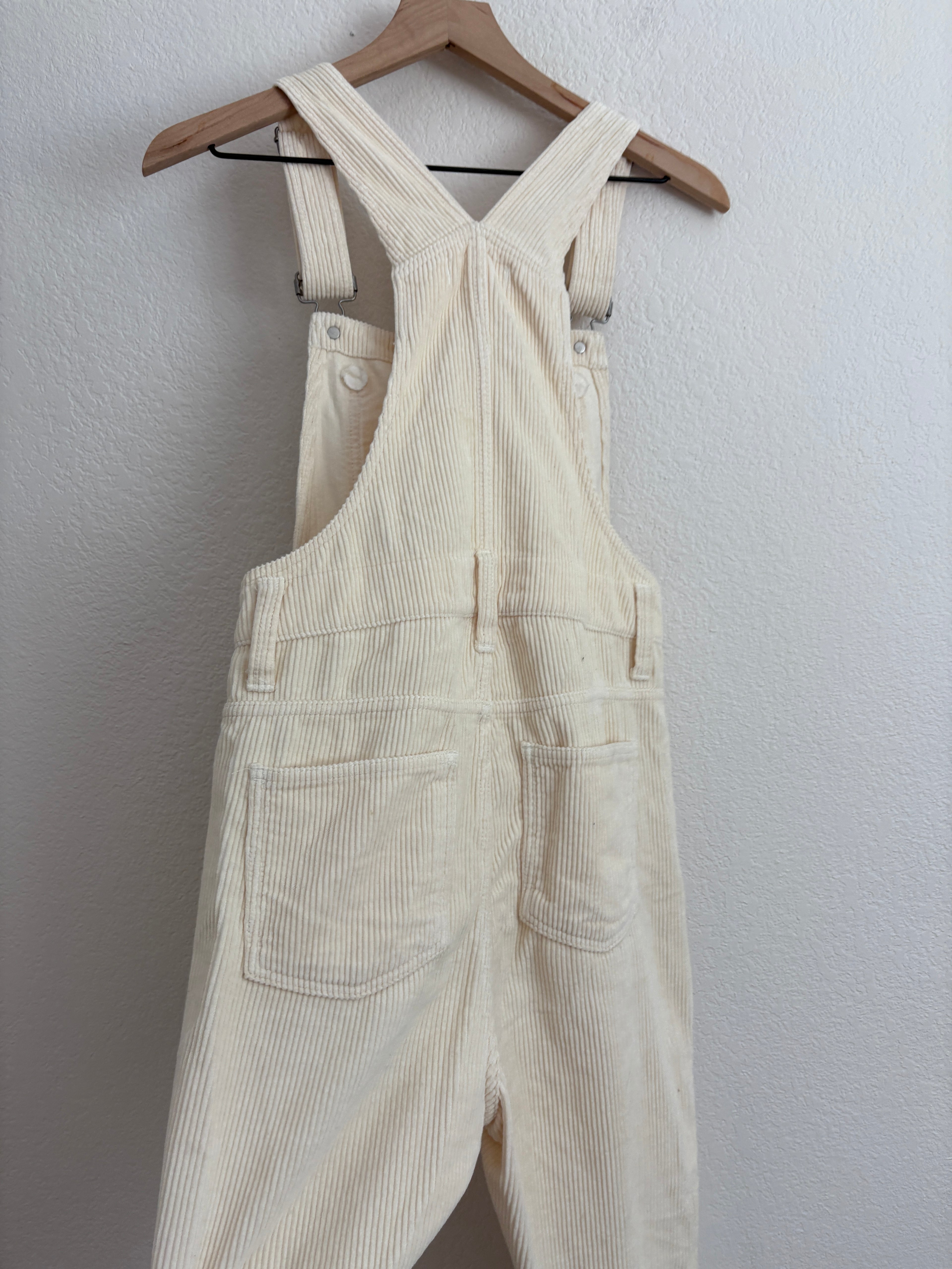 Madewell Cream Corduroy Overalls (XS)