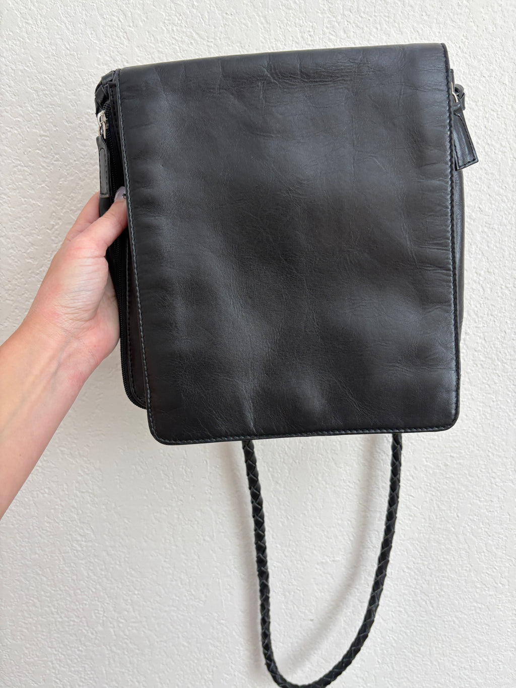Vintage Black Leather Purse
