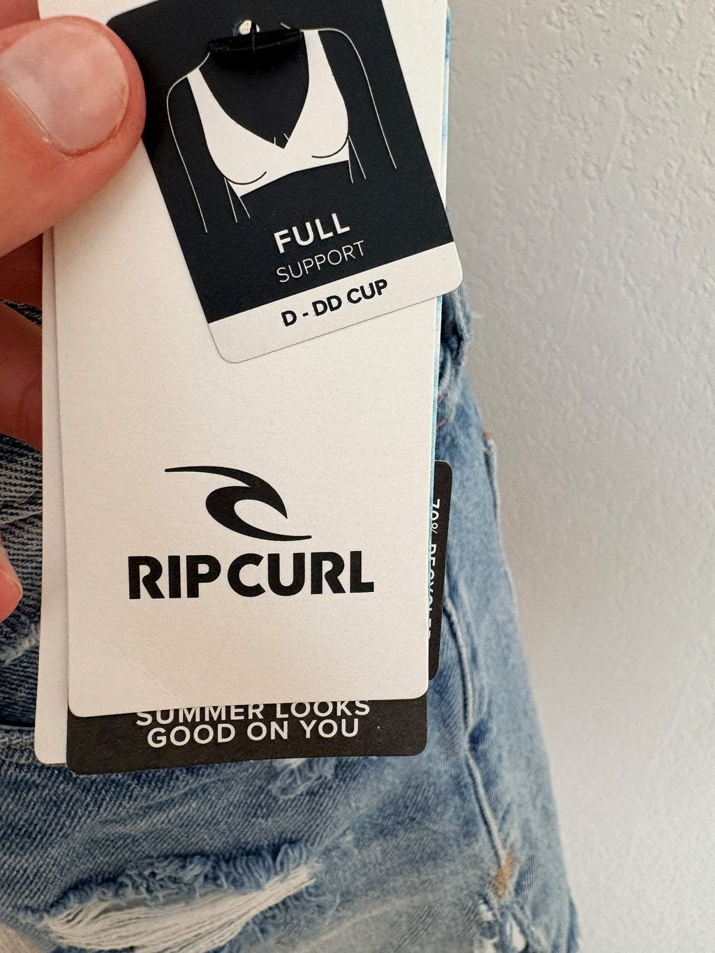 New Rip Curl D/DD Seashell Swim Top (L)