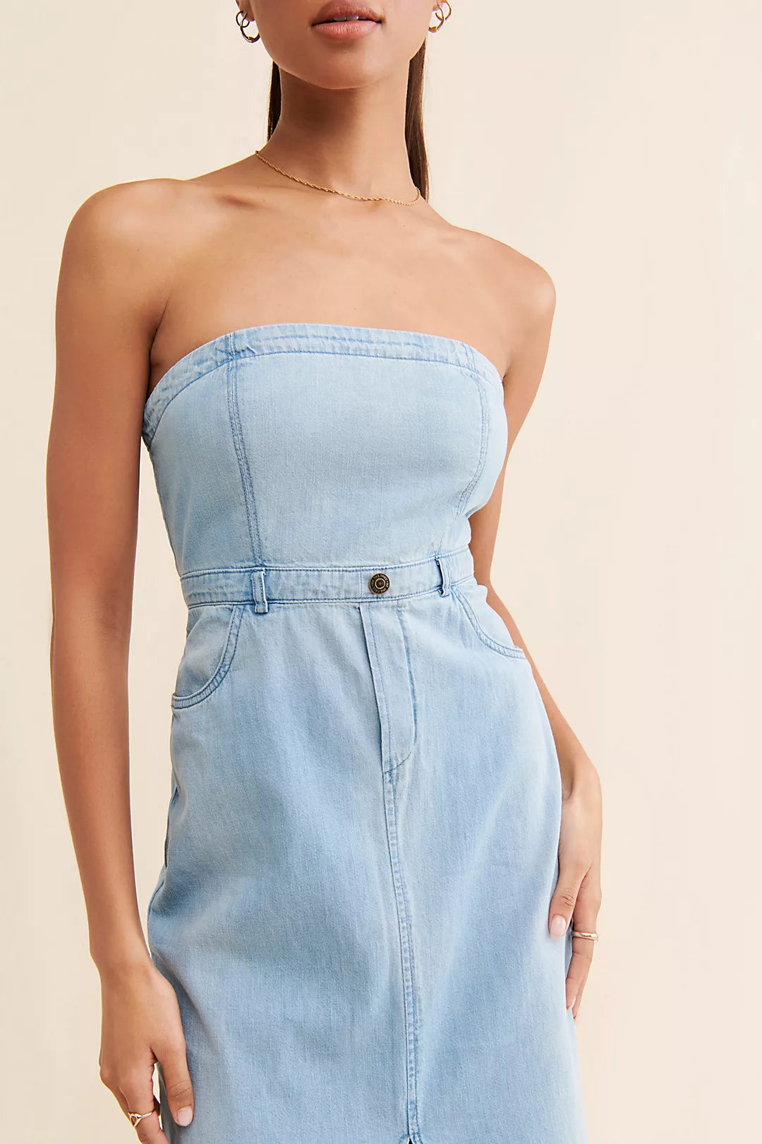Free People Denim Tube Dress (6)