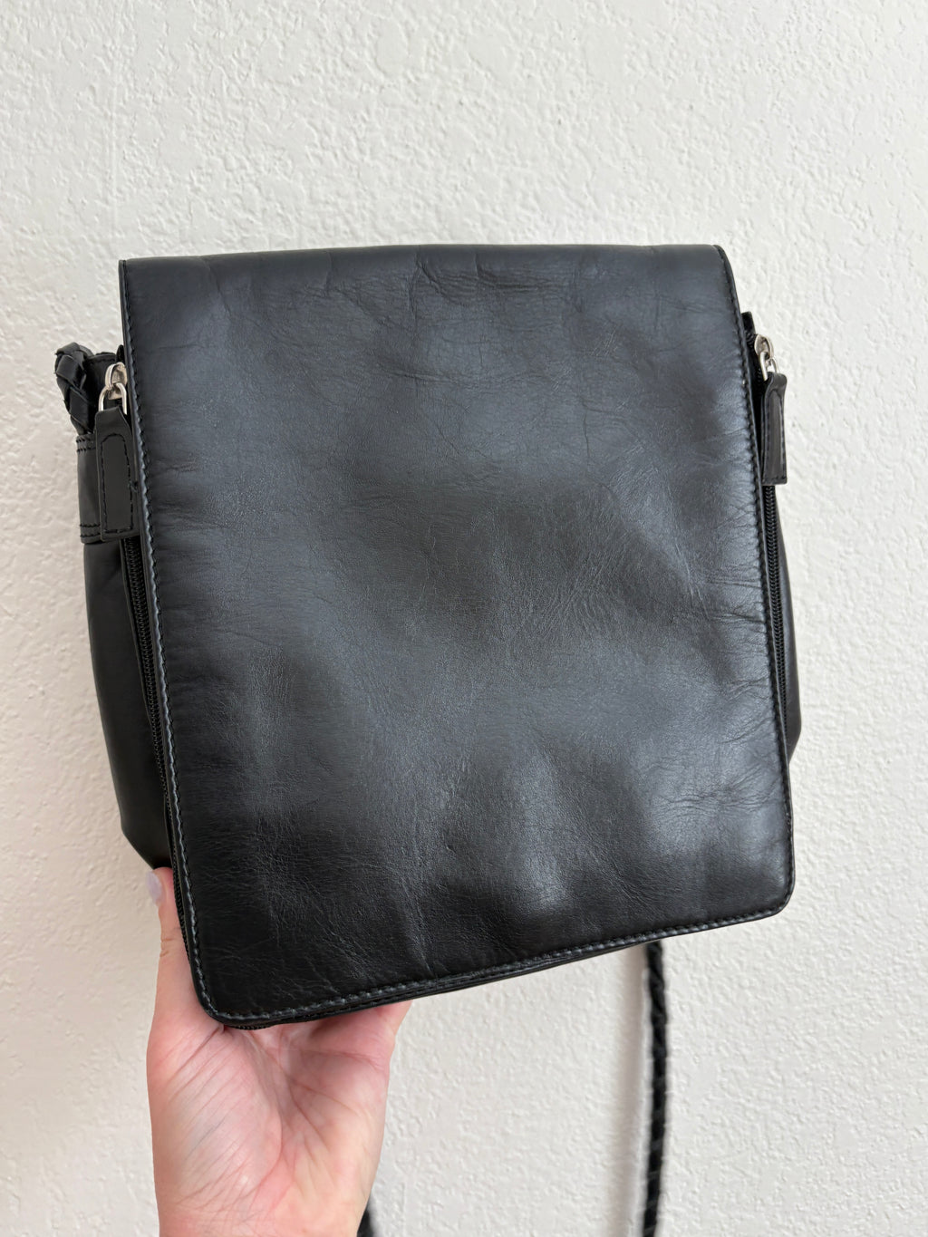 Vintage Black Leather Purse