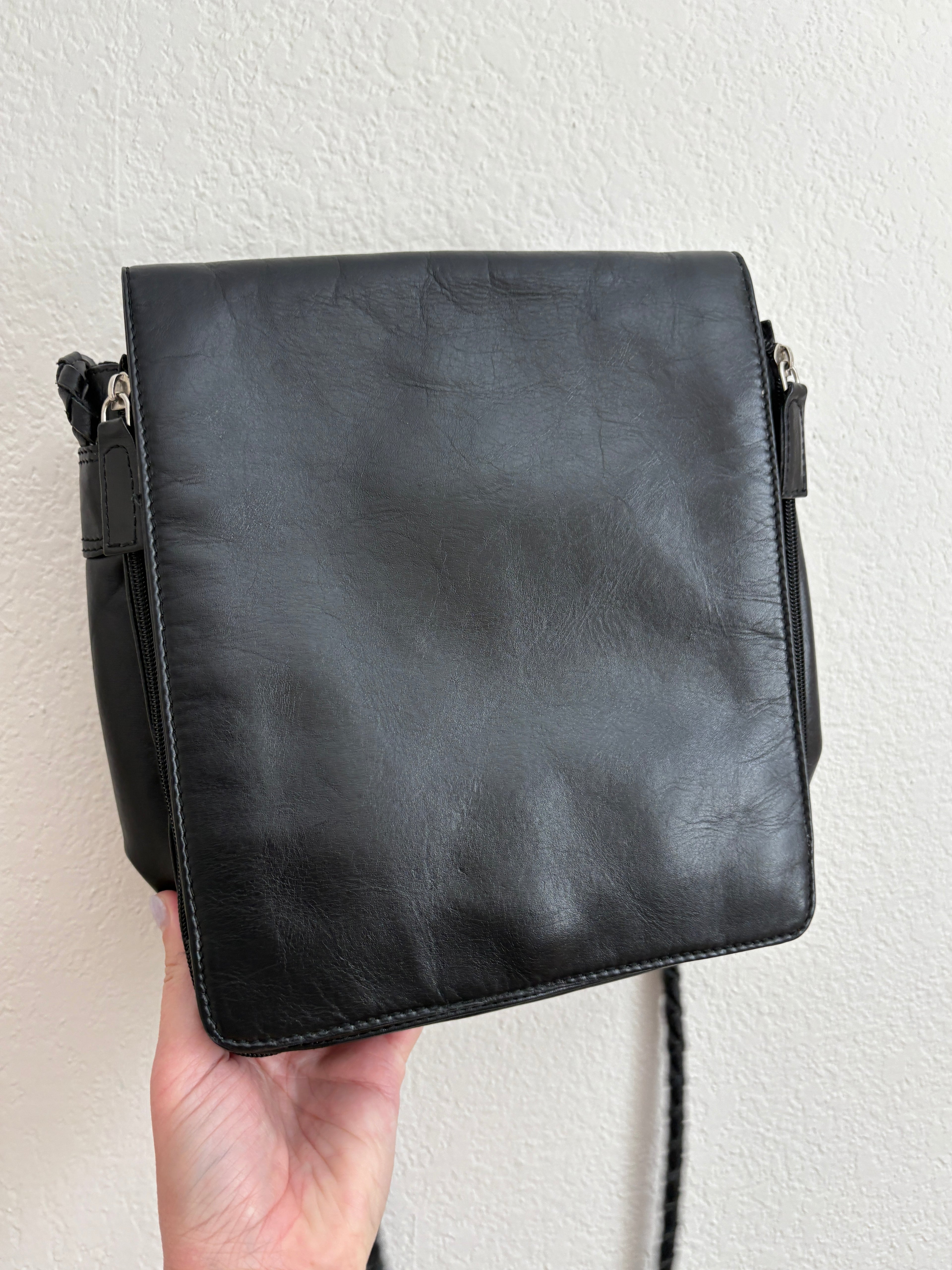 Vintage Black Leather Purse