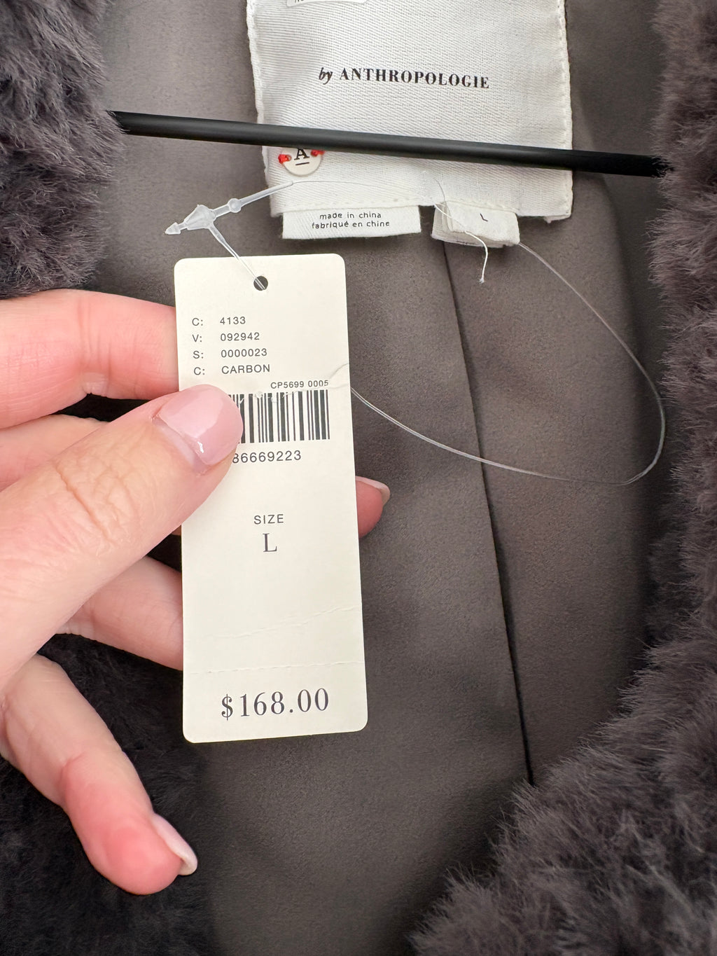 NWT Anthropologie Carly Faux Fur Jacket (L)