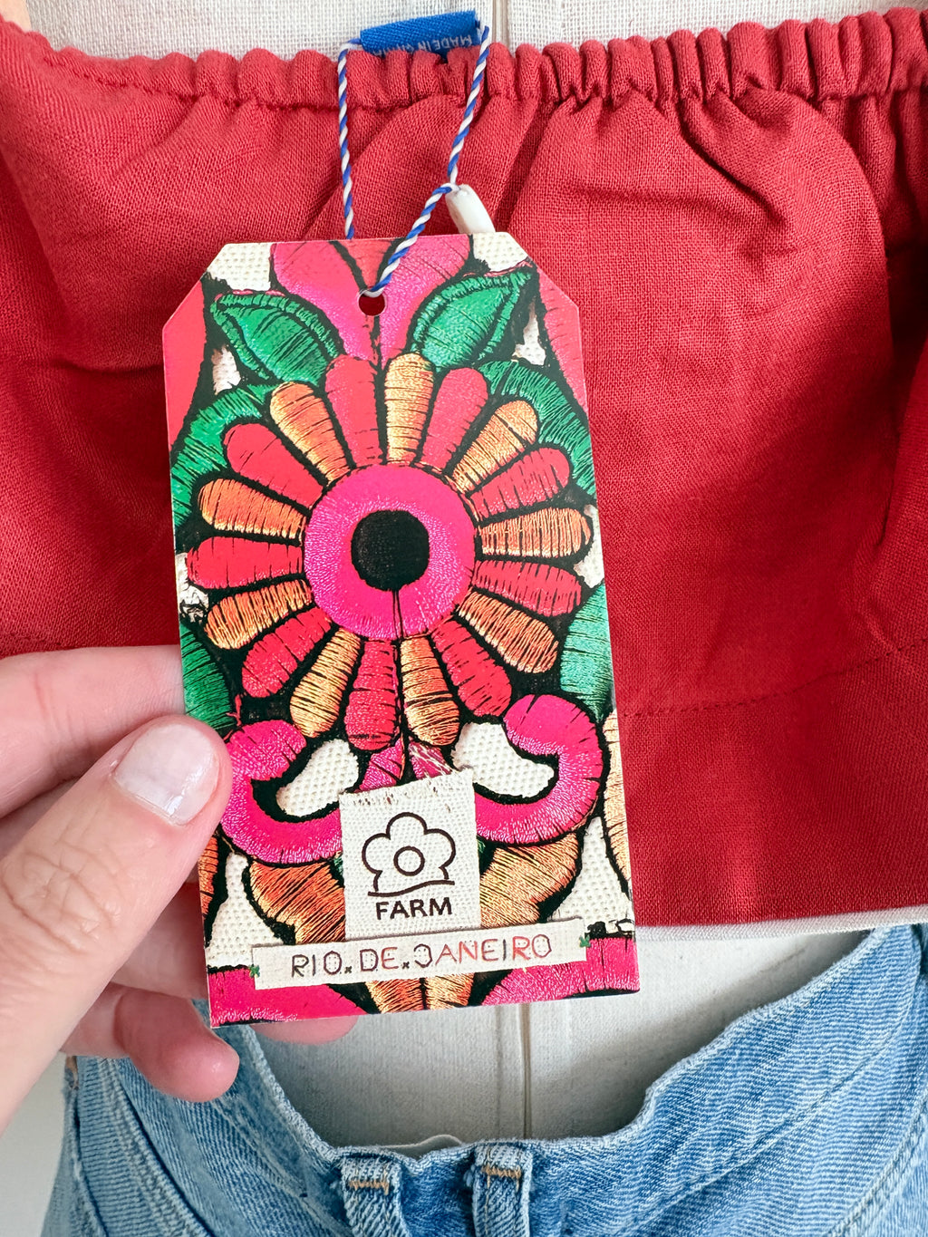 New Farm Rio x Anthropologie Embroidered Tank (M)