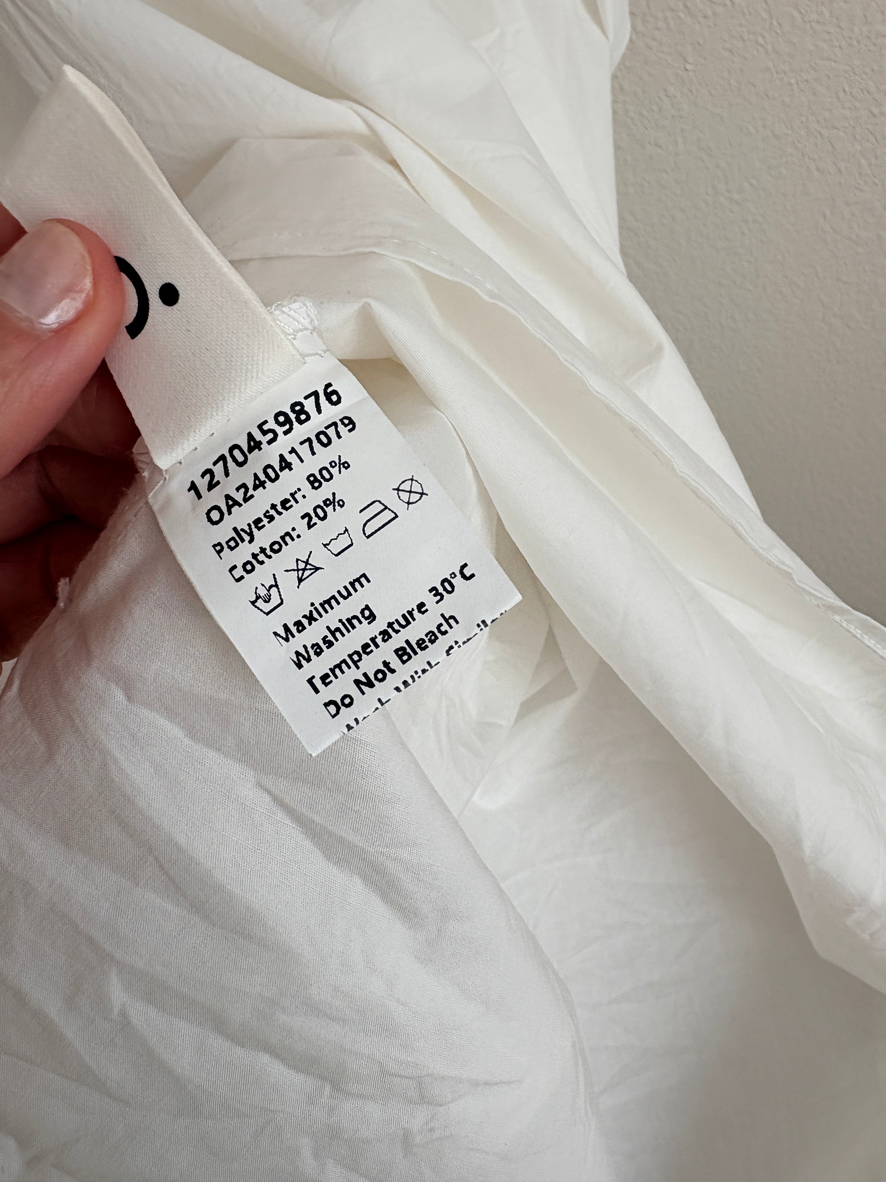 Commense White Midi Cottage Dress (L)