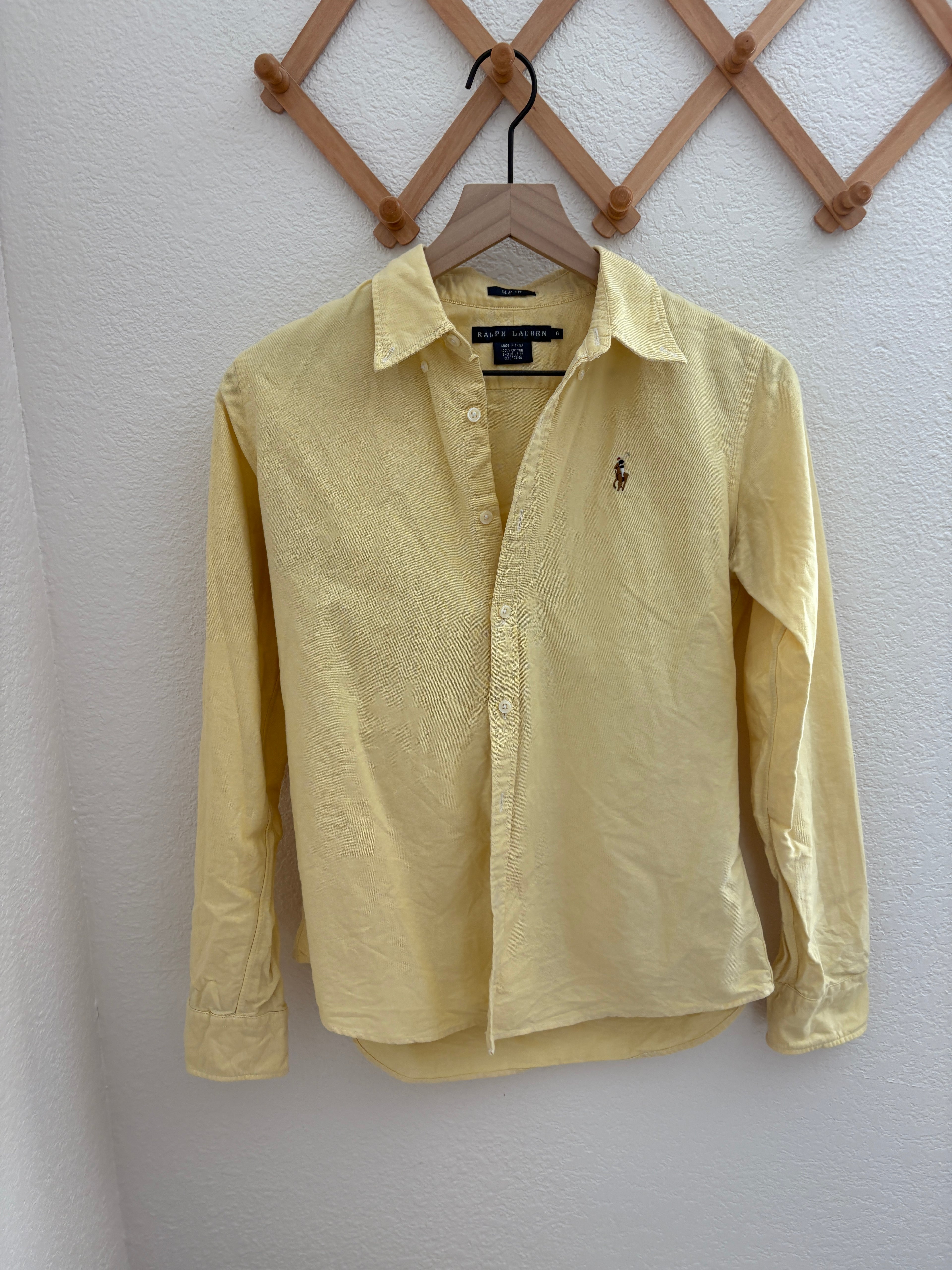 Ralph Lauren Butter Yellow Button Down (6)