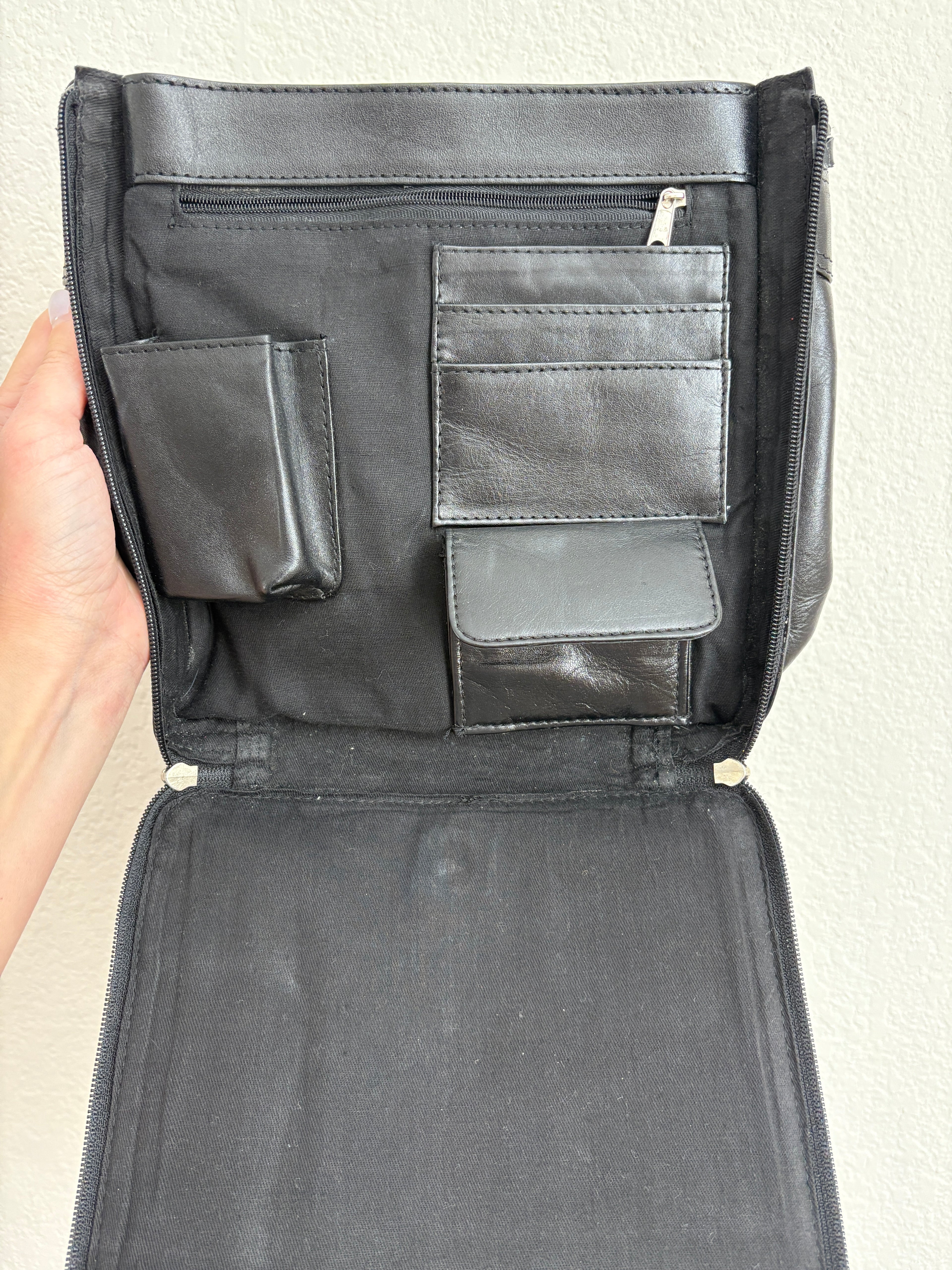 Vintage Black Leather Purse