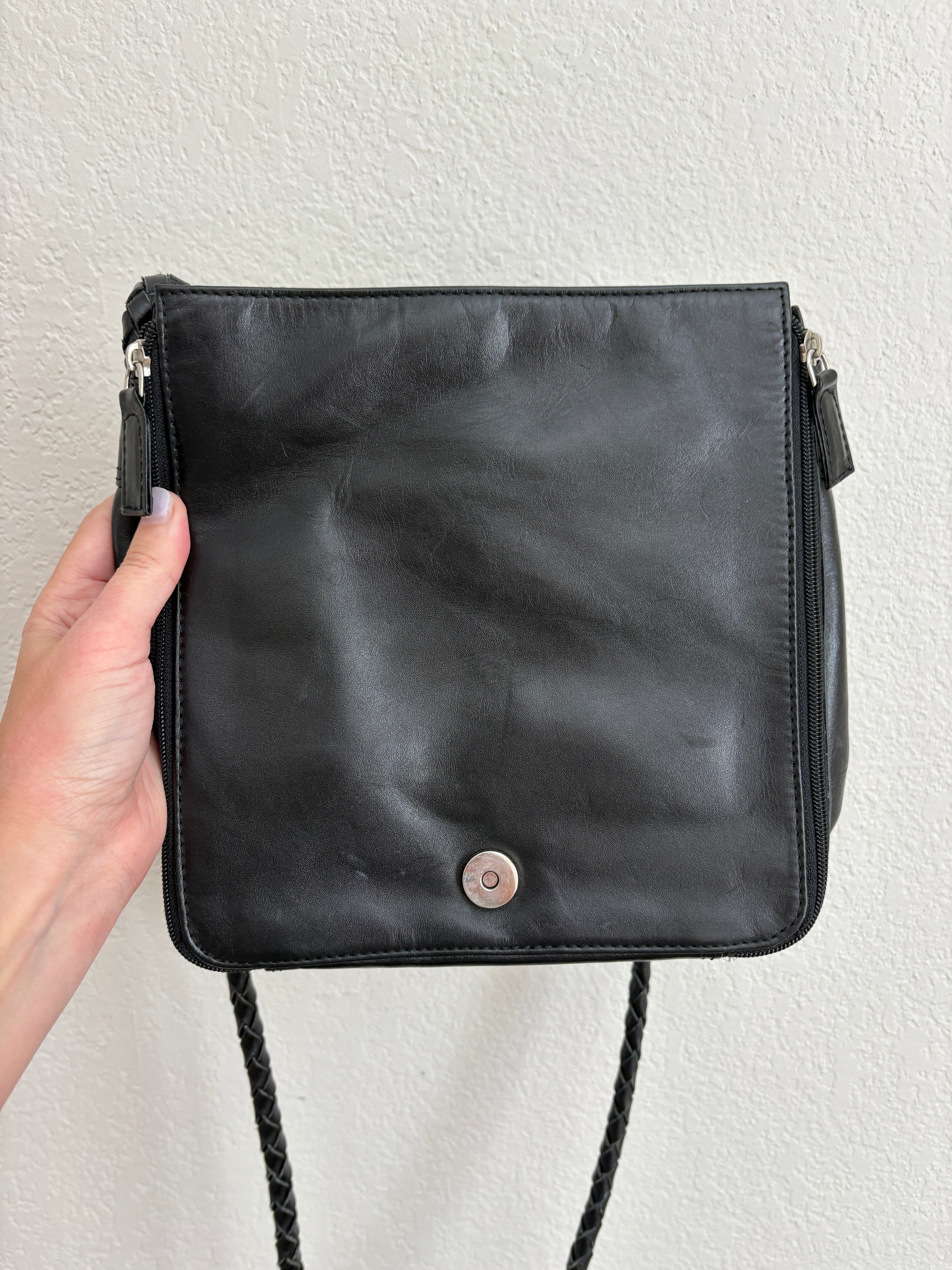 Vintage Black Leather Purse