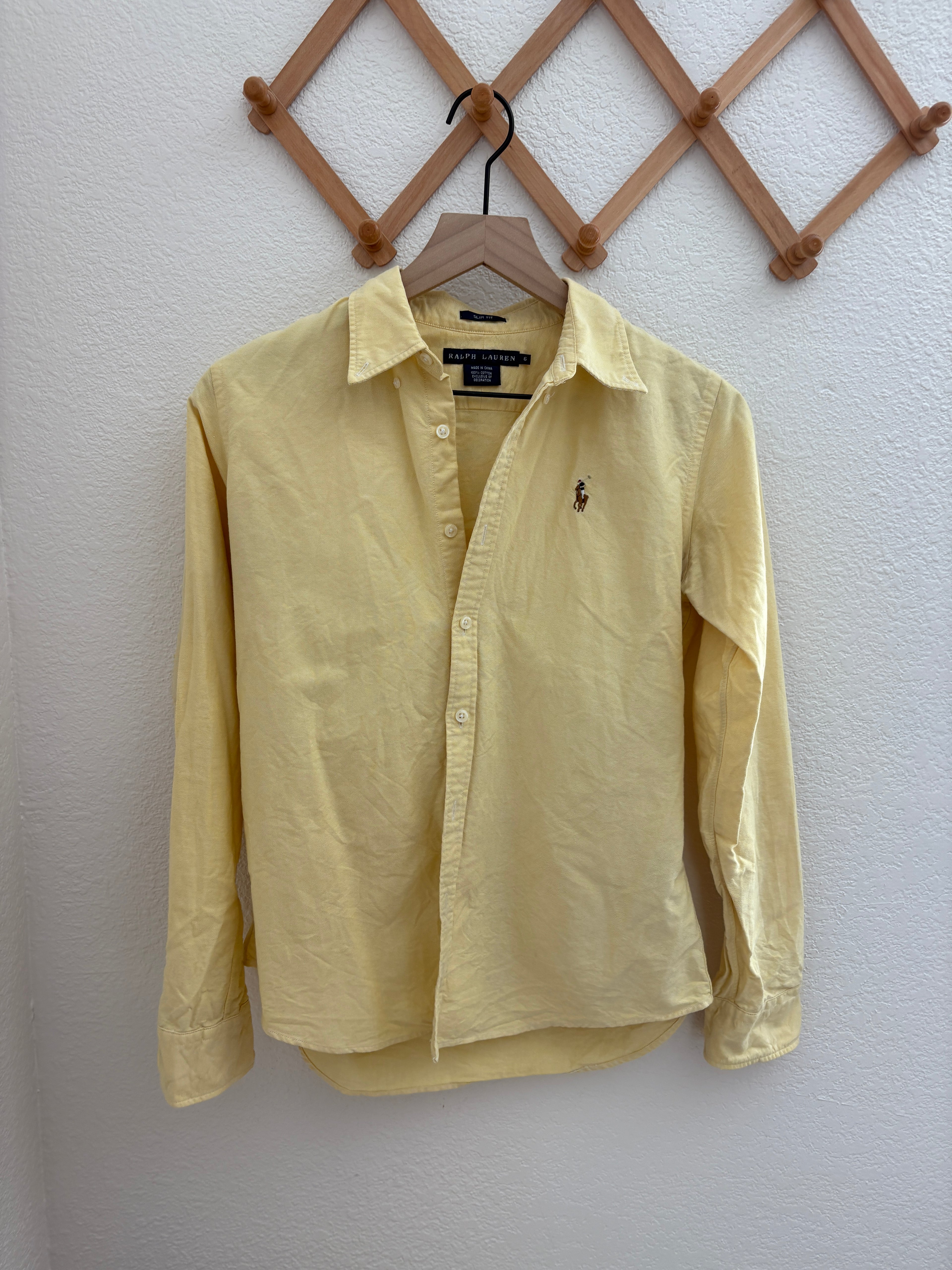 Ralph Lauren Butter Yellow Button Down (6)