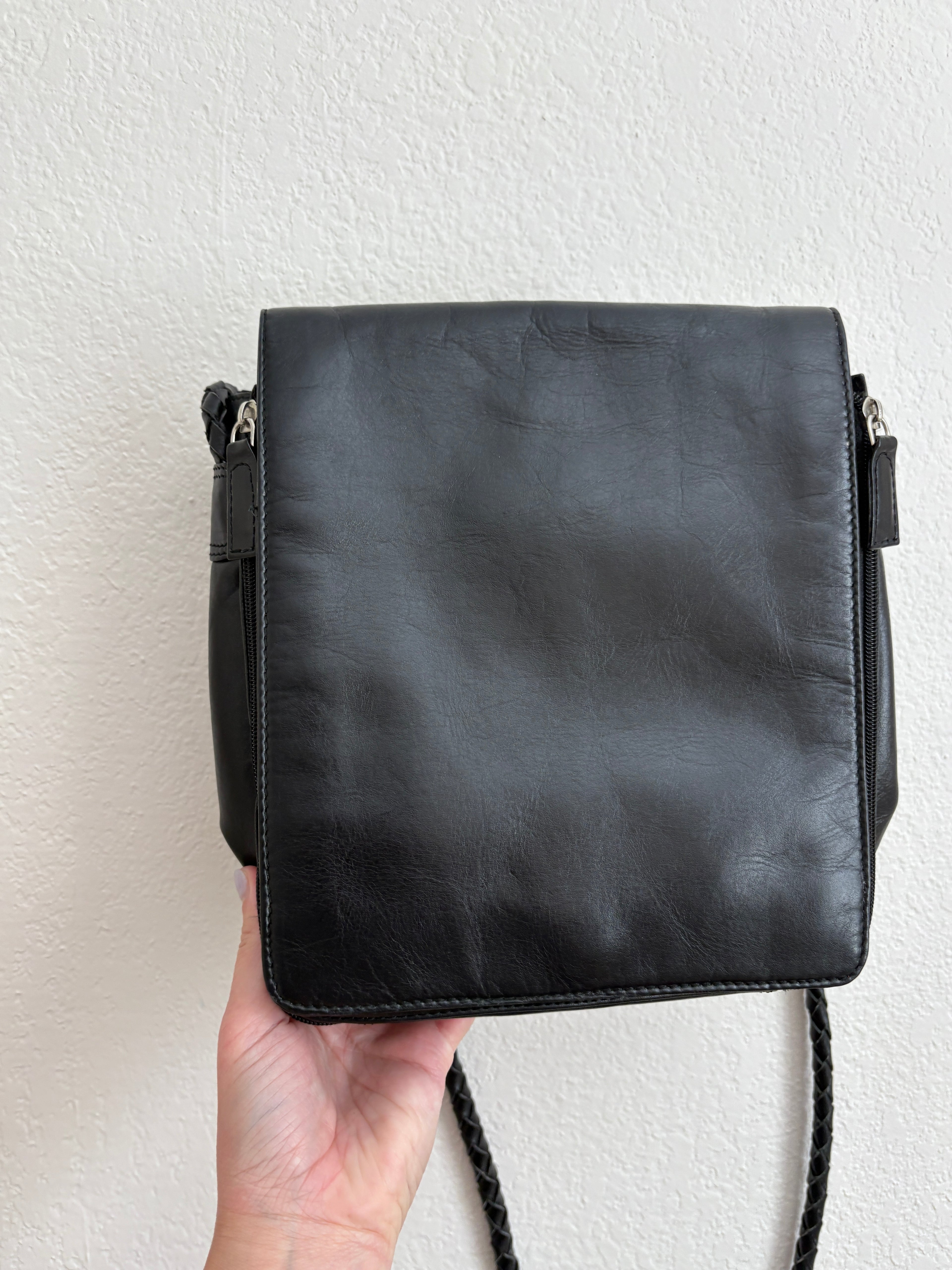 Vintage Black Leather Purse
