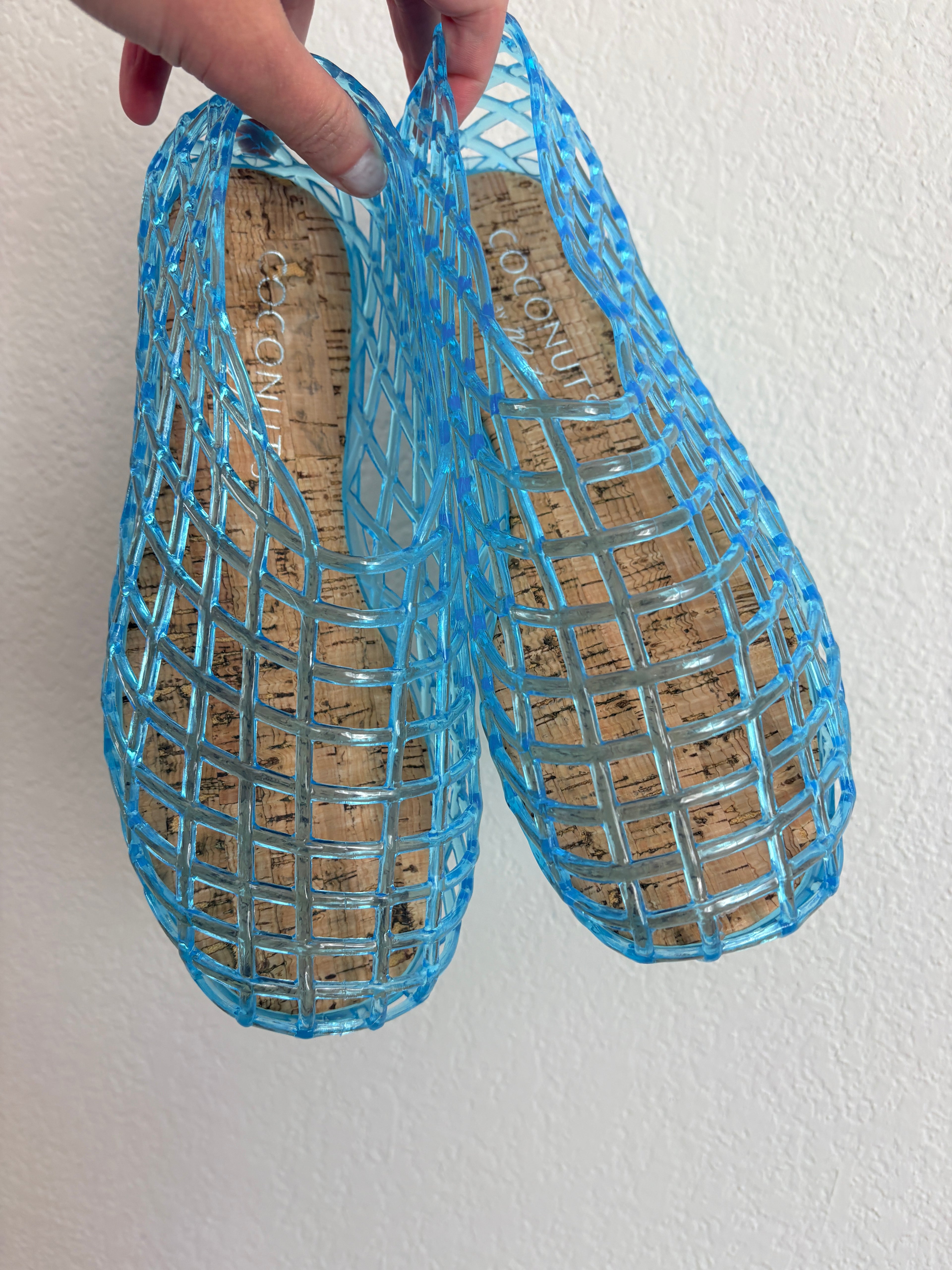 Coconuts by Matisse Blue Jelly Woven Slip-On Sandals (8)