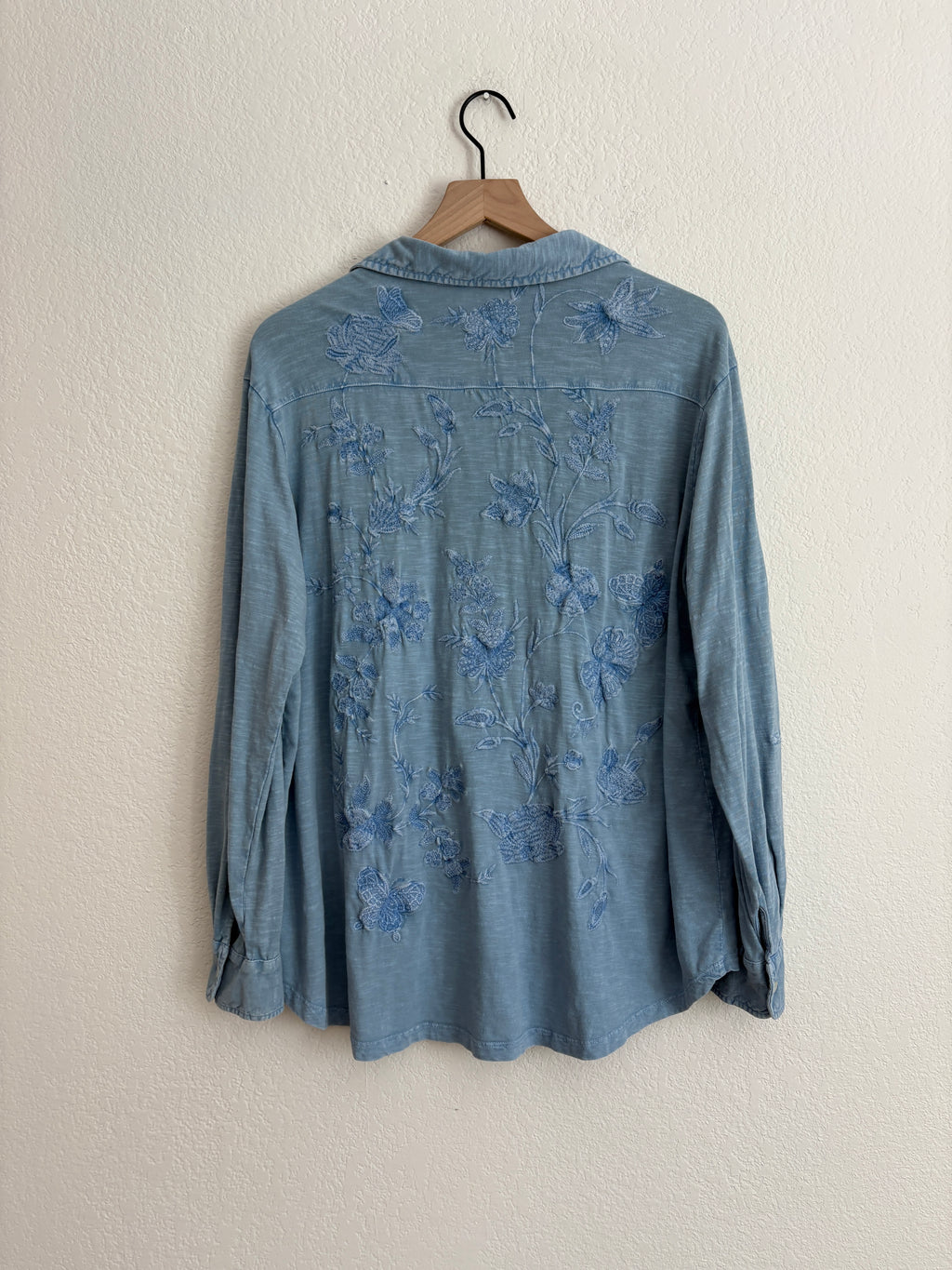 Anthropologie Caite Embroidered Shirt (M)