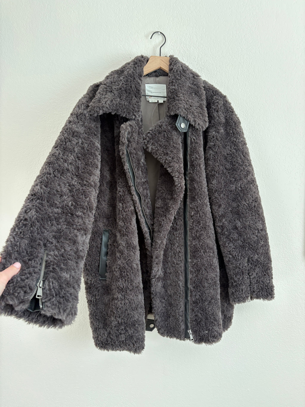 NWT Anthropologie Carly Faux Fur Jacket (L)