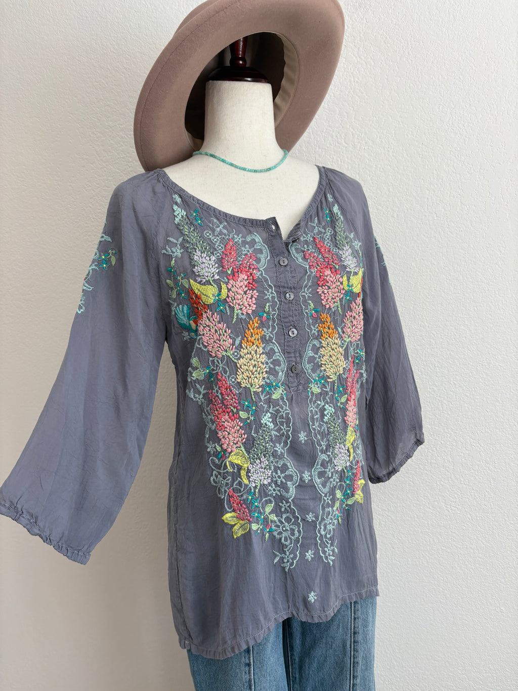 Johnny Was Embroidered Top (XS)