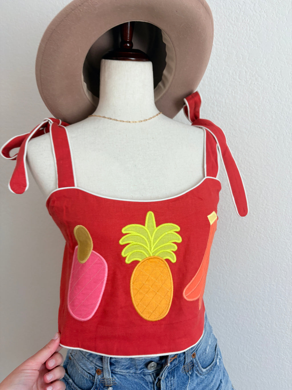 New Farm Rio x Anthropologie Embroidered Tank (M)