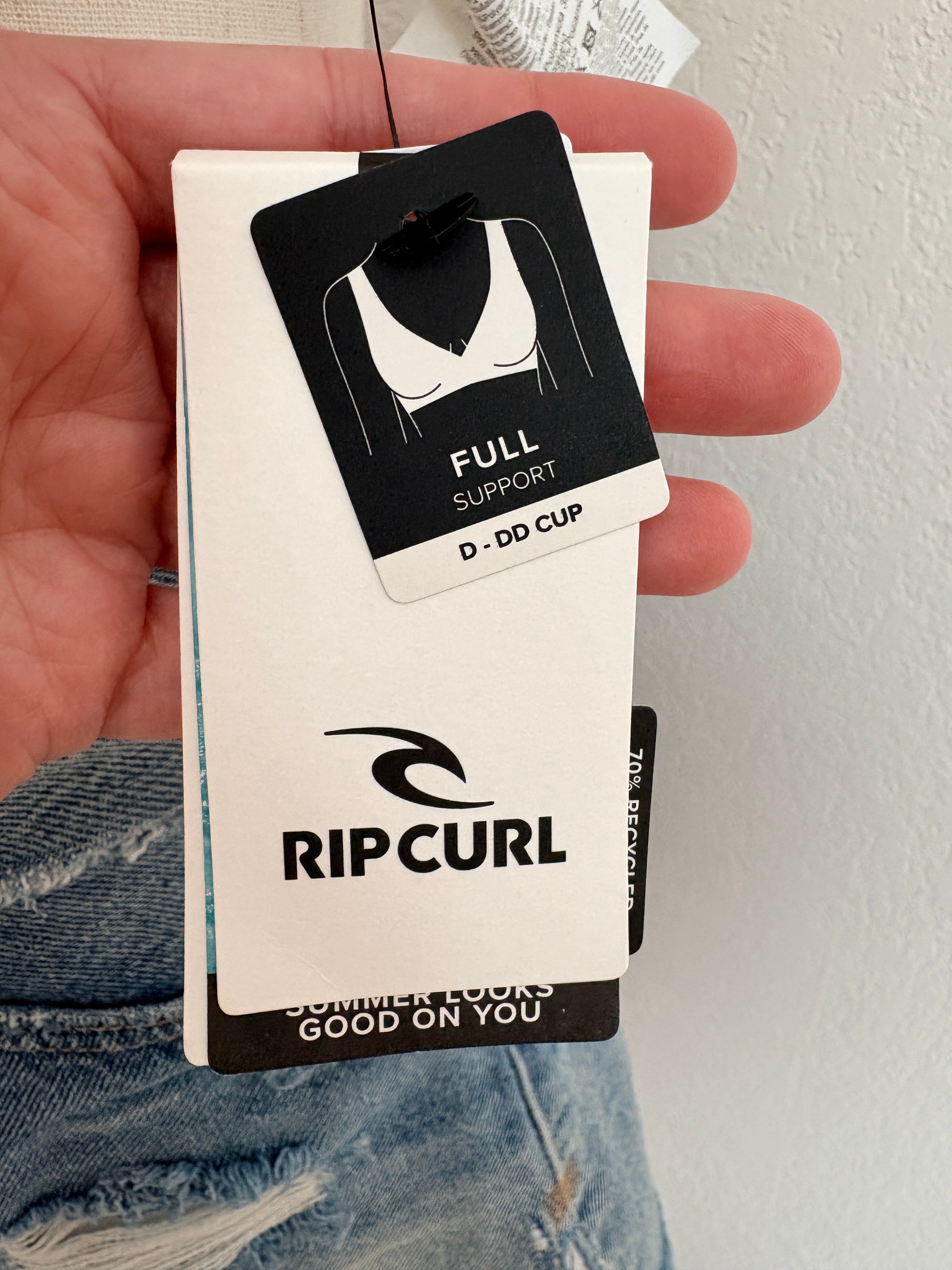 New Rip Curl D/DD Seashell Swim Top (L)