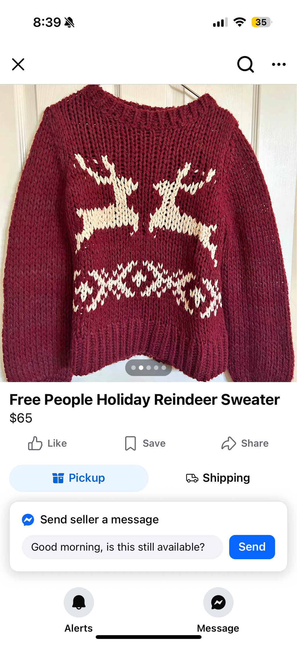 NWT Anthropologie Carly Faux Fur Jacket (L)