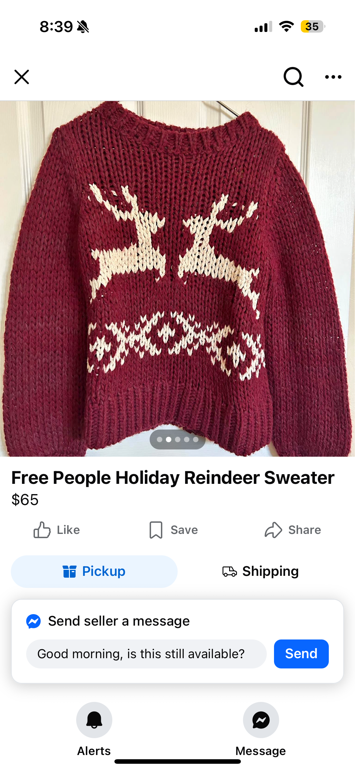 NWT Anthropologie Carly Faux Fur Jacket (L)