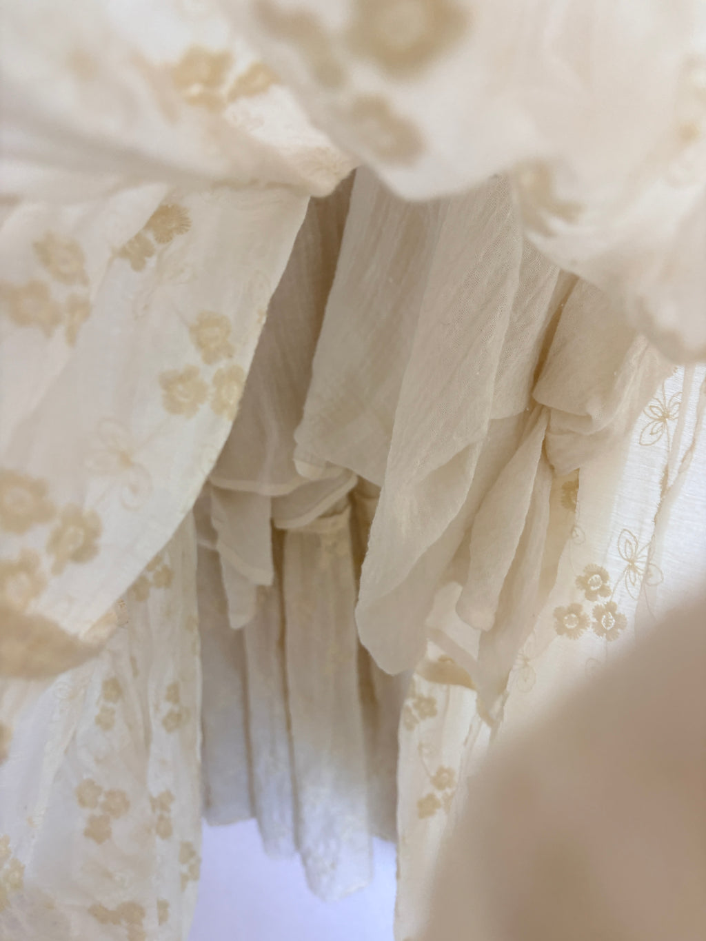 Christy Dawn Paloma Cream Embroidered Dress