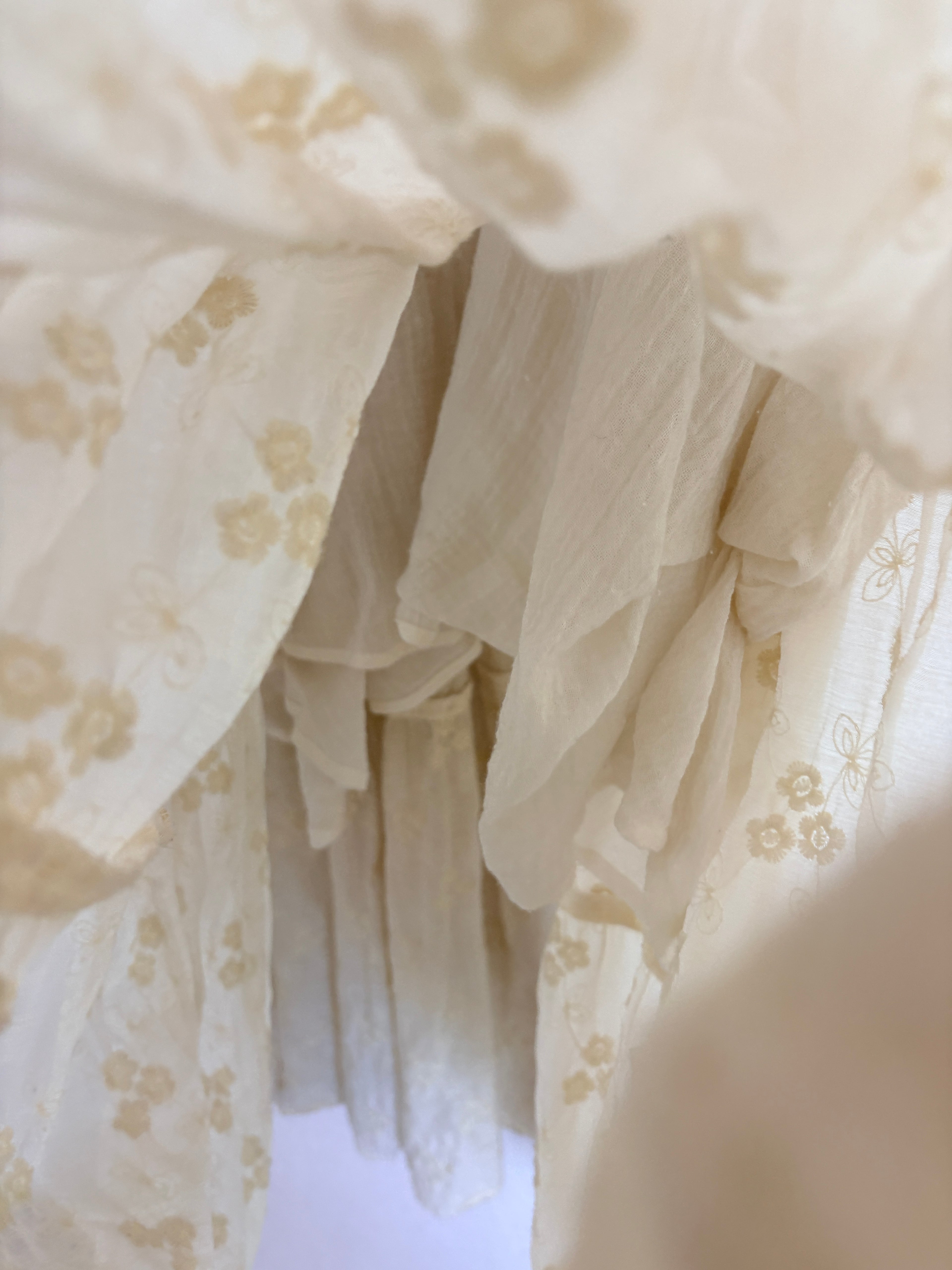 Christy Dawn Paloma Cream Embroidered Dress
