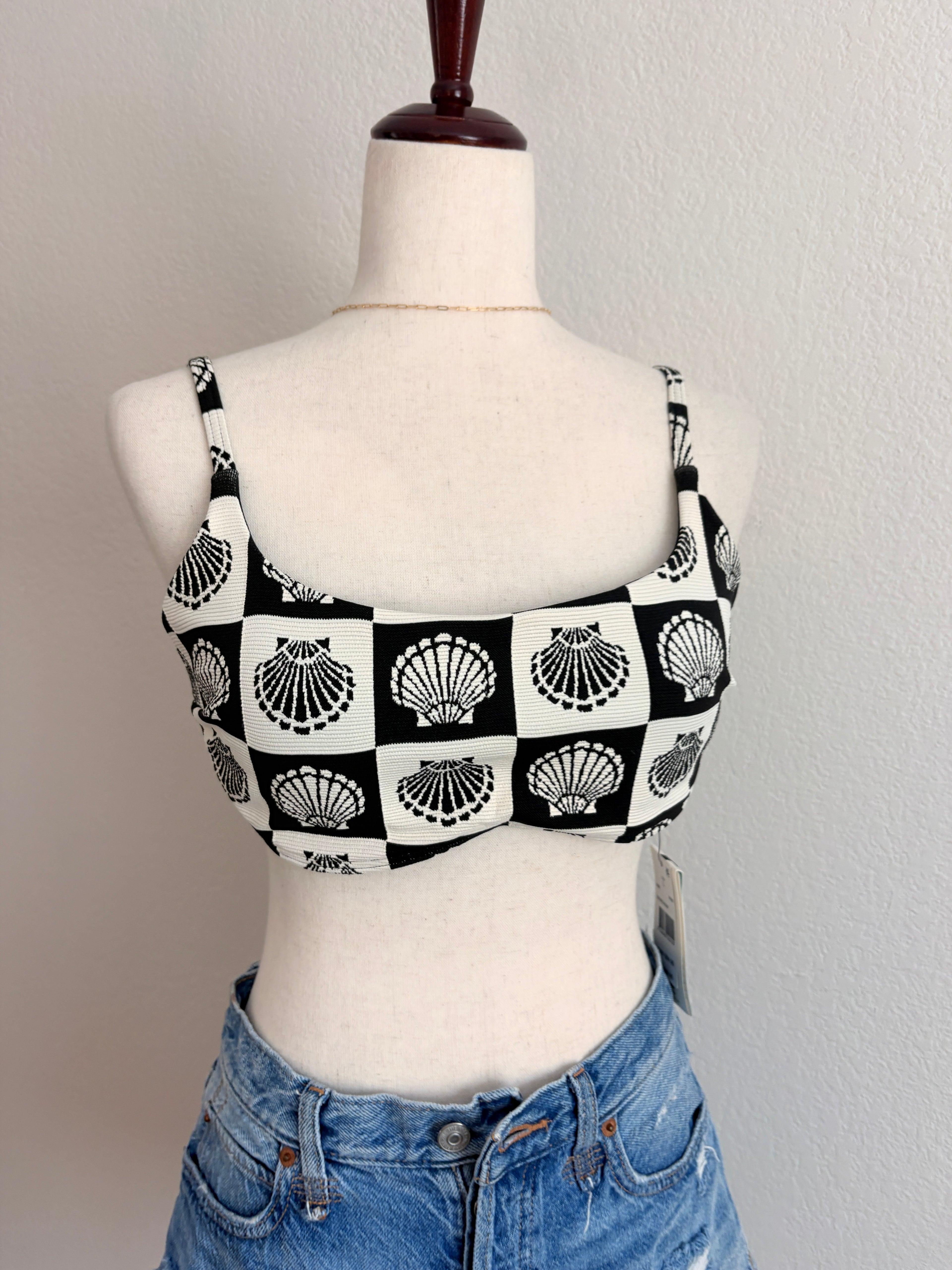 New Rip Curl D/DD Seashell Swim Top (L)