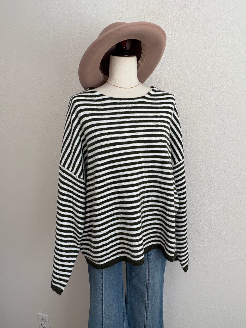 Carly Jean Los Angeles Striped Sweater (L)