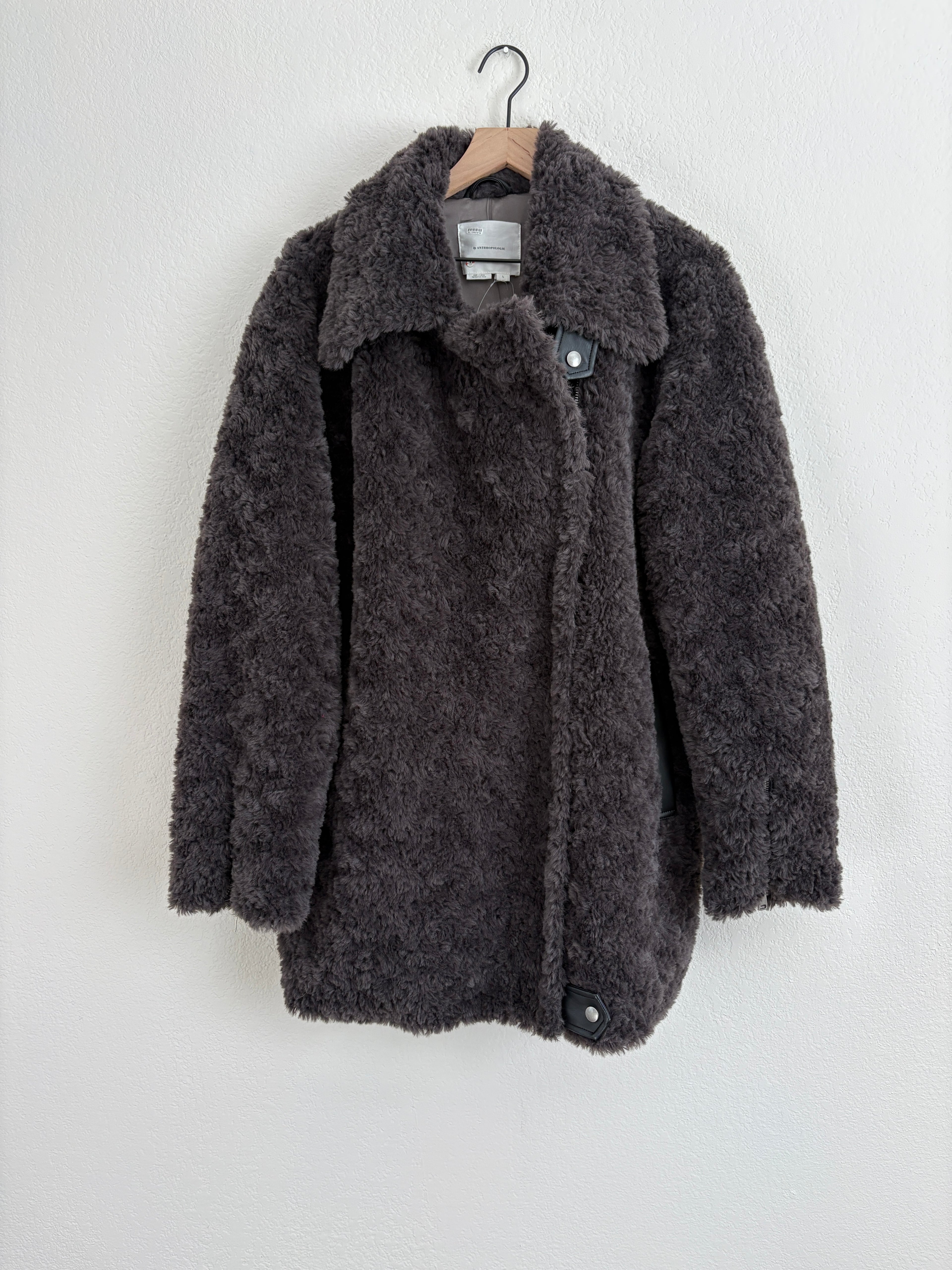 NWT Anthropologie Carly Faux Fur Jacket (L)