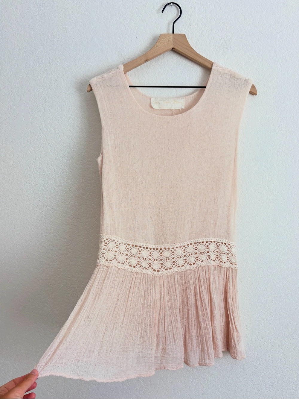 Jen’s Pirate Booty Gauzy Blush Pink Top (S)